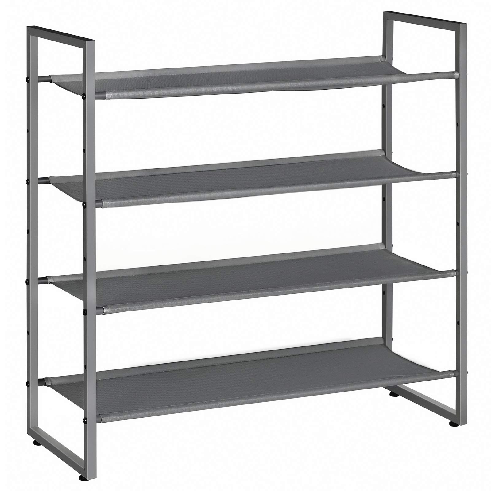 Songmics LSC04GY scarpiera 4 ripiani tessuto grigio 71 cm