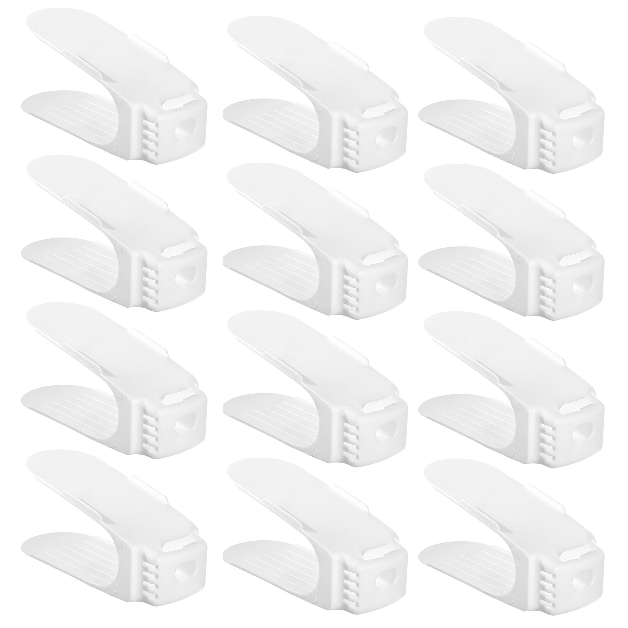 SONGMICS LSP34WT Supporti Portascarpe Bianco 12 Pezzi salvaspazio