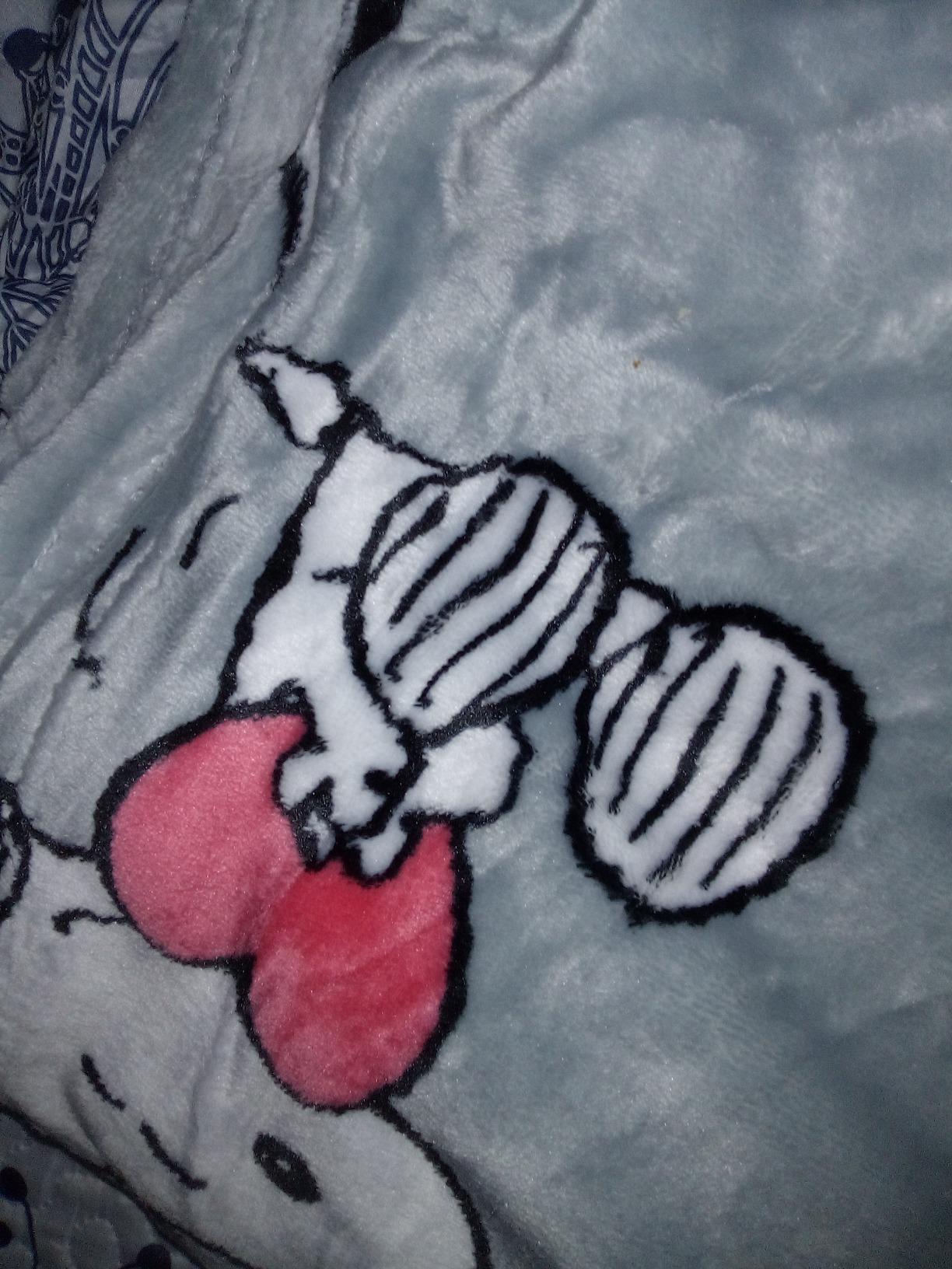 Kanguru Coperta con Maniche Snoopy Grigia 140x180 cm