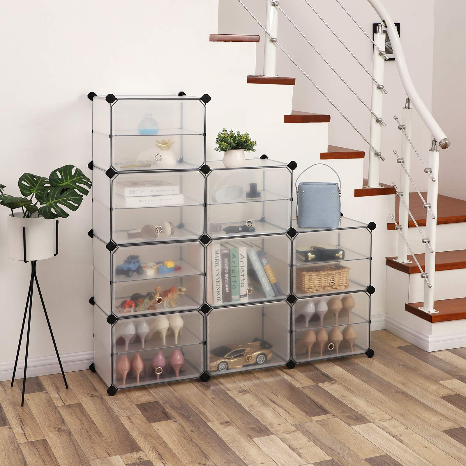 Songmics LPC502W cubi con ante bianco scarpiera guardaroba