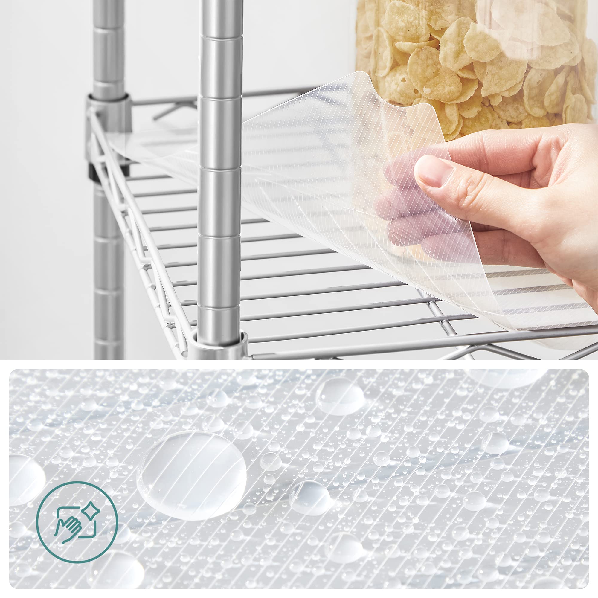Songmics LGR065E01 scaffale cucina 5 ripiani argento stretto