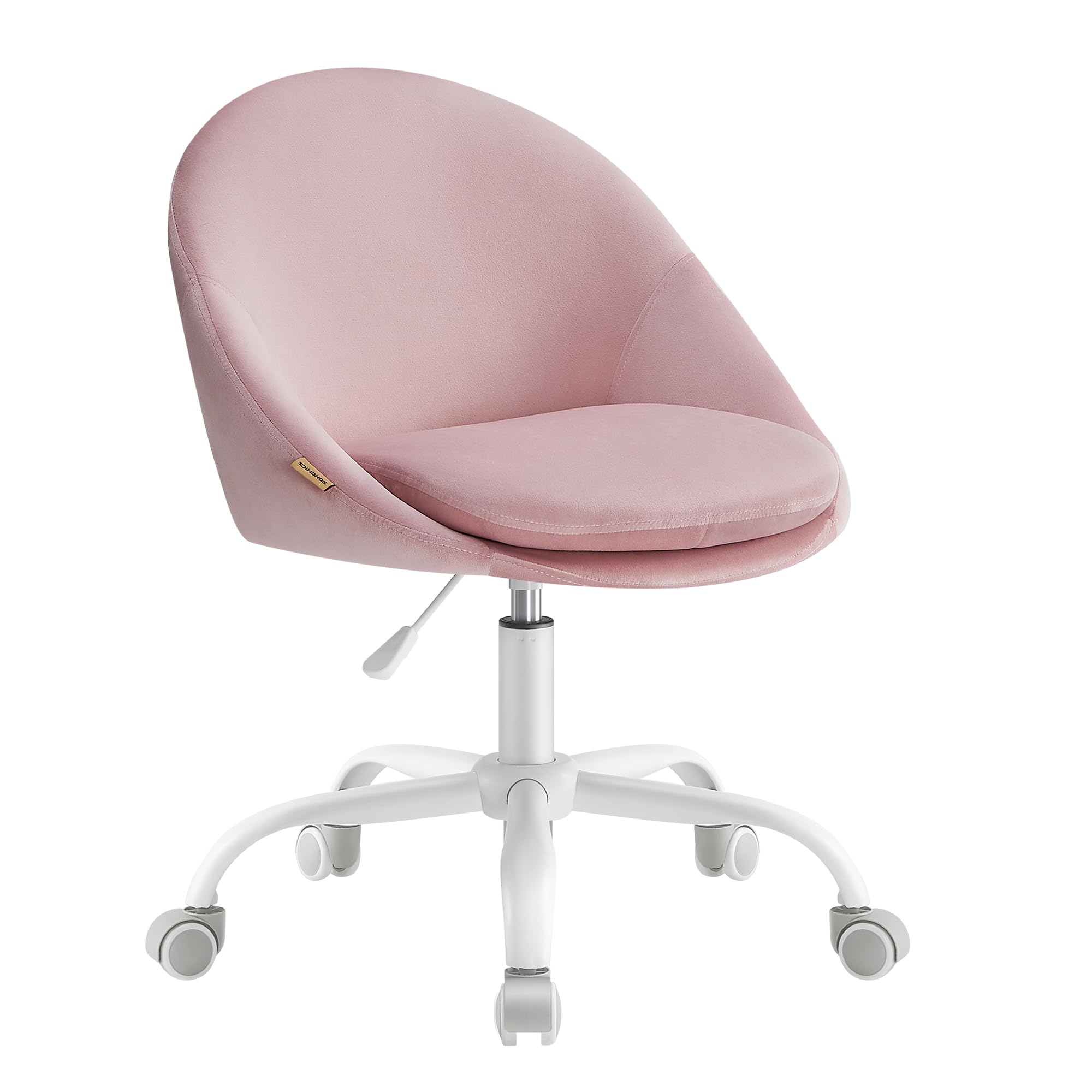 Songmics OBG020WD01 sedia girevole bianco crema velluto