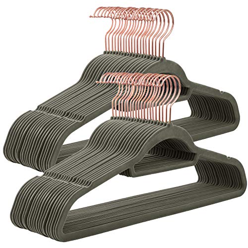 Songmics CRF21G50 set 50 grucce velluto grigio oro rosa 45 cm