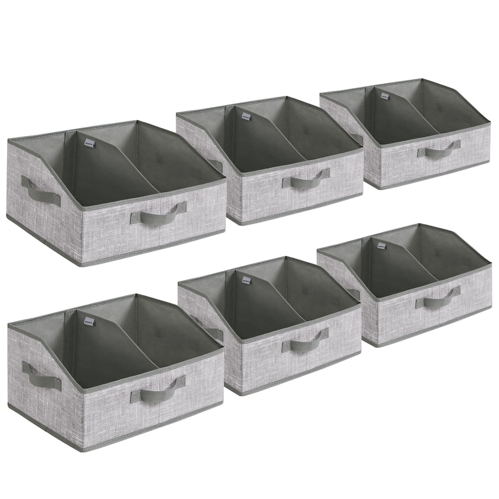 Songmics Scatole Tessuto Set 6 Pezzi 40x30x20cm Pieghevoli
