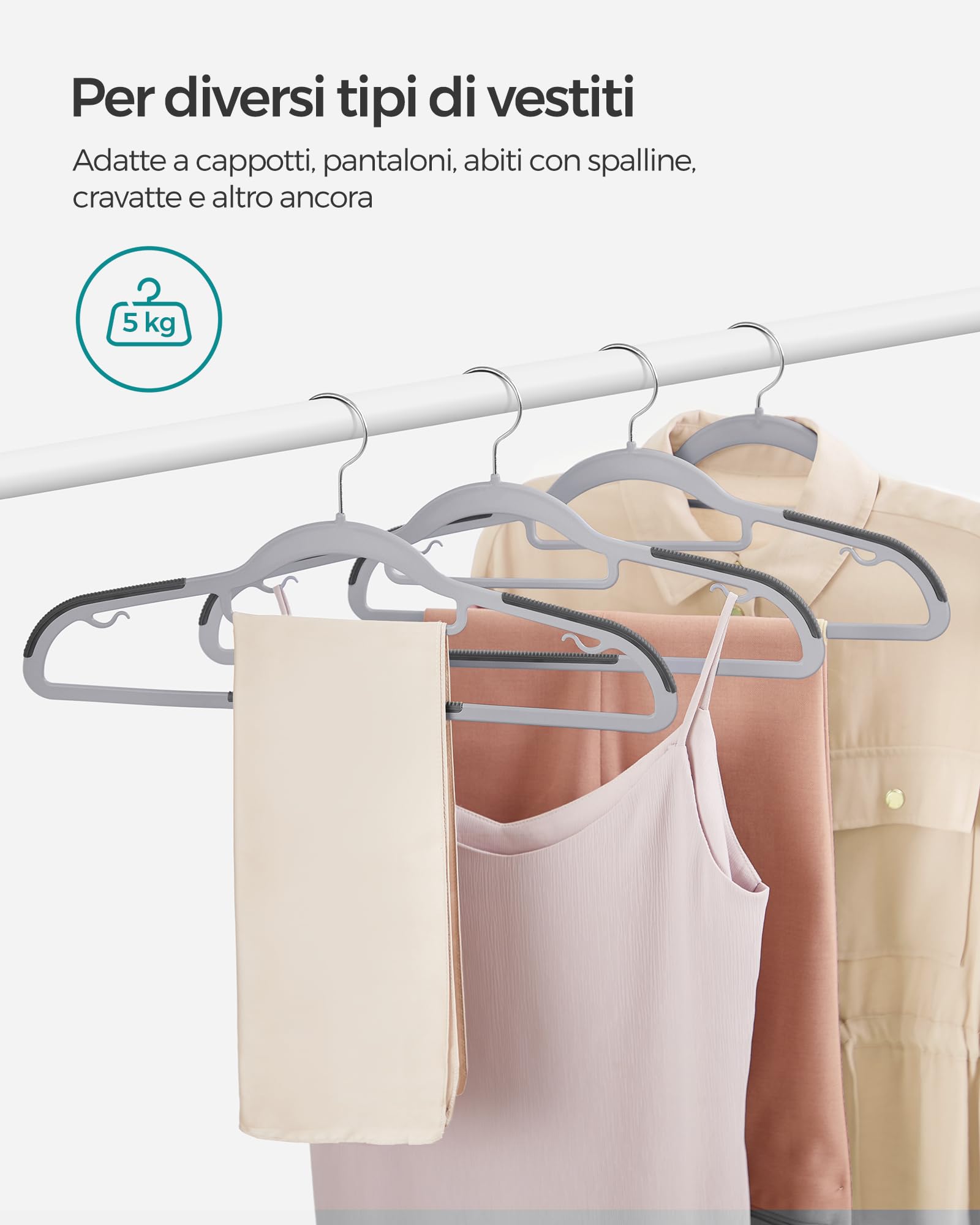 Songmics CRP20G30 grucce 30 pezzi grigio antiscivolo 42 cm