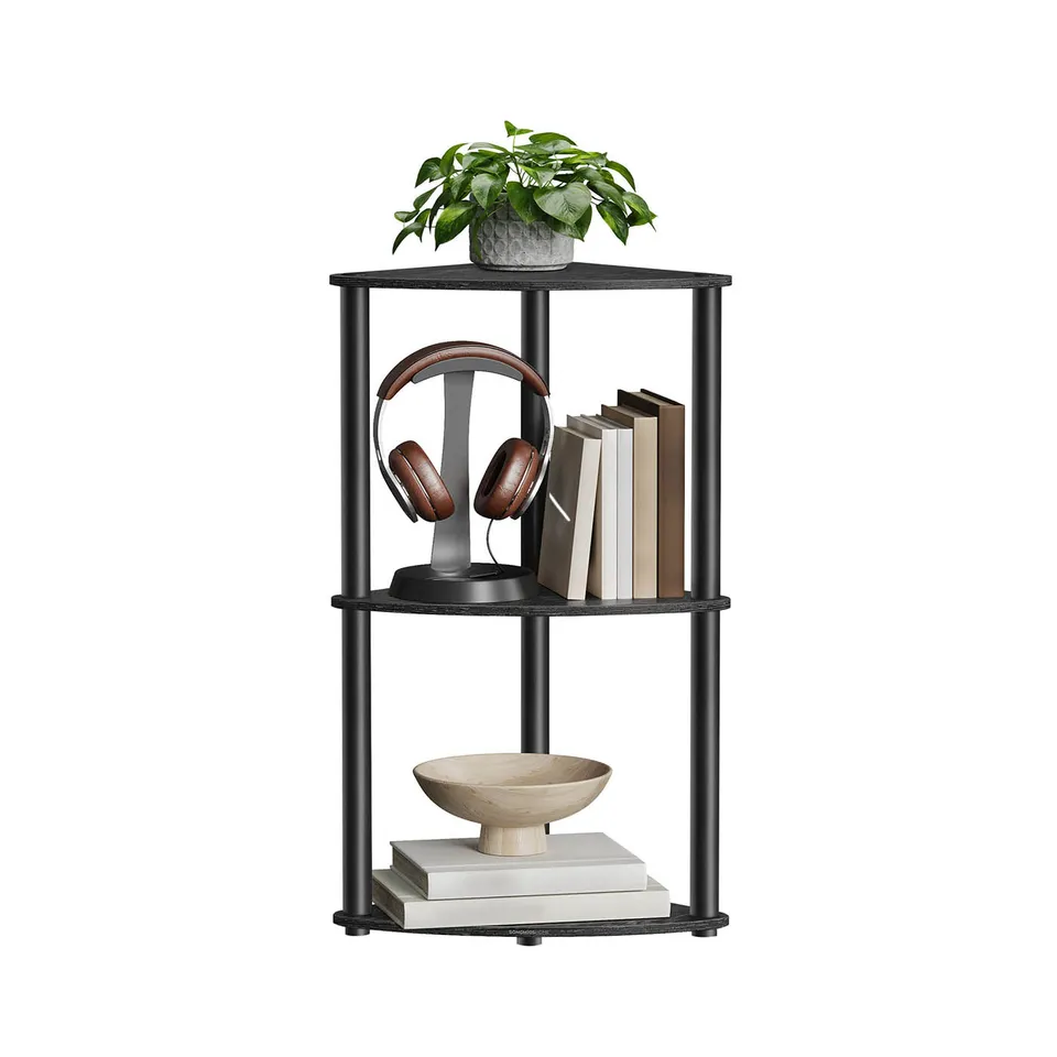 SONGMICS HOME Scaffale Angolare 3 Ripiani Salvaspazio