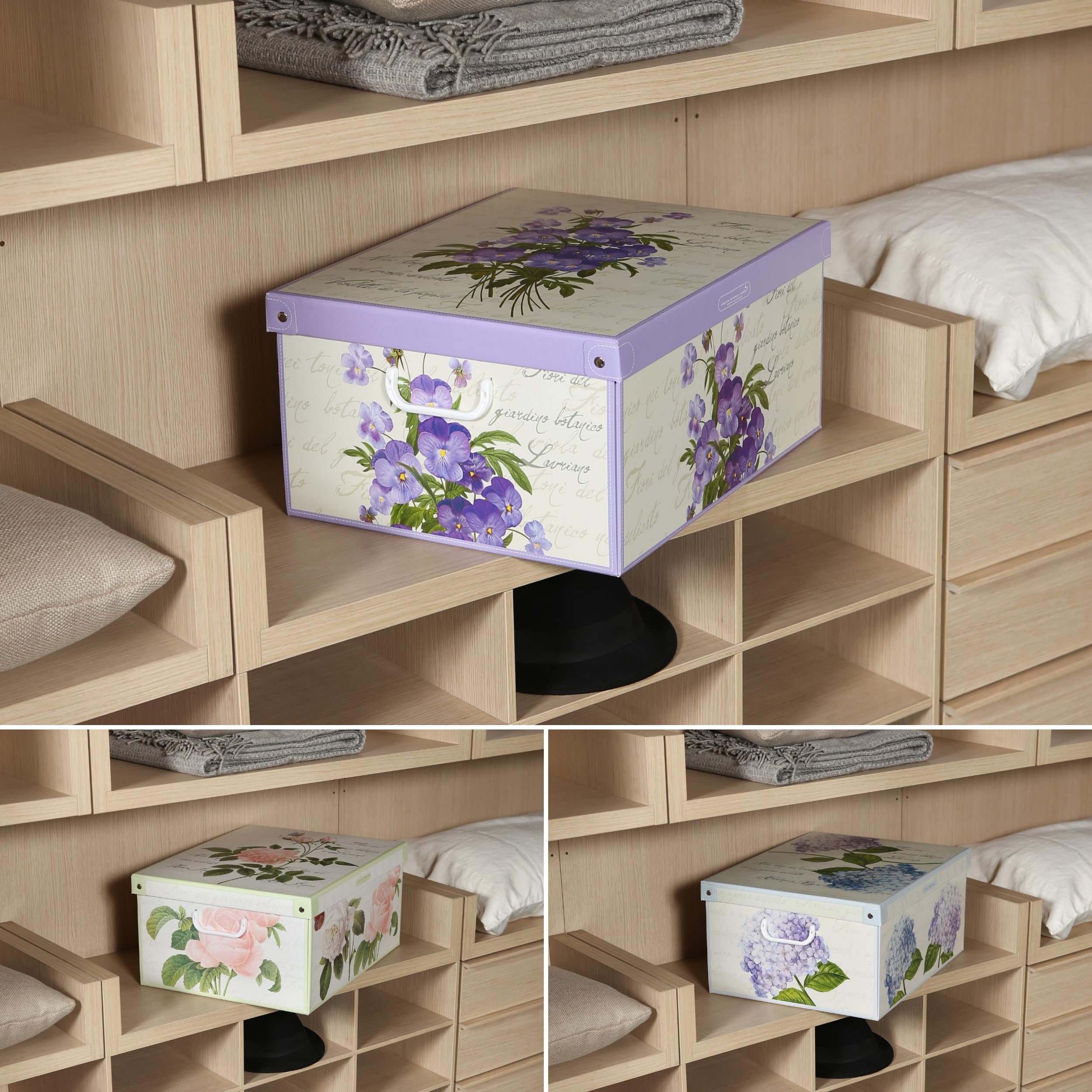Lavatelli Grande scatole cartone 39x50x24 cm 6 pezzi floreale