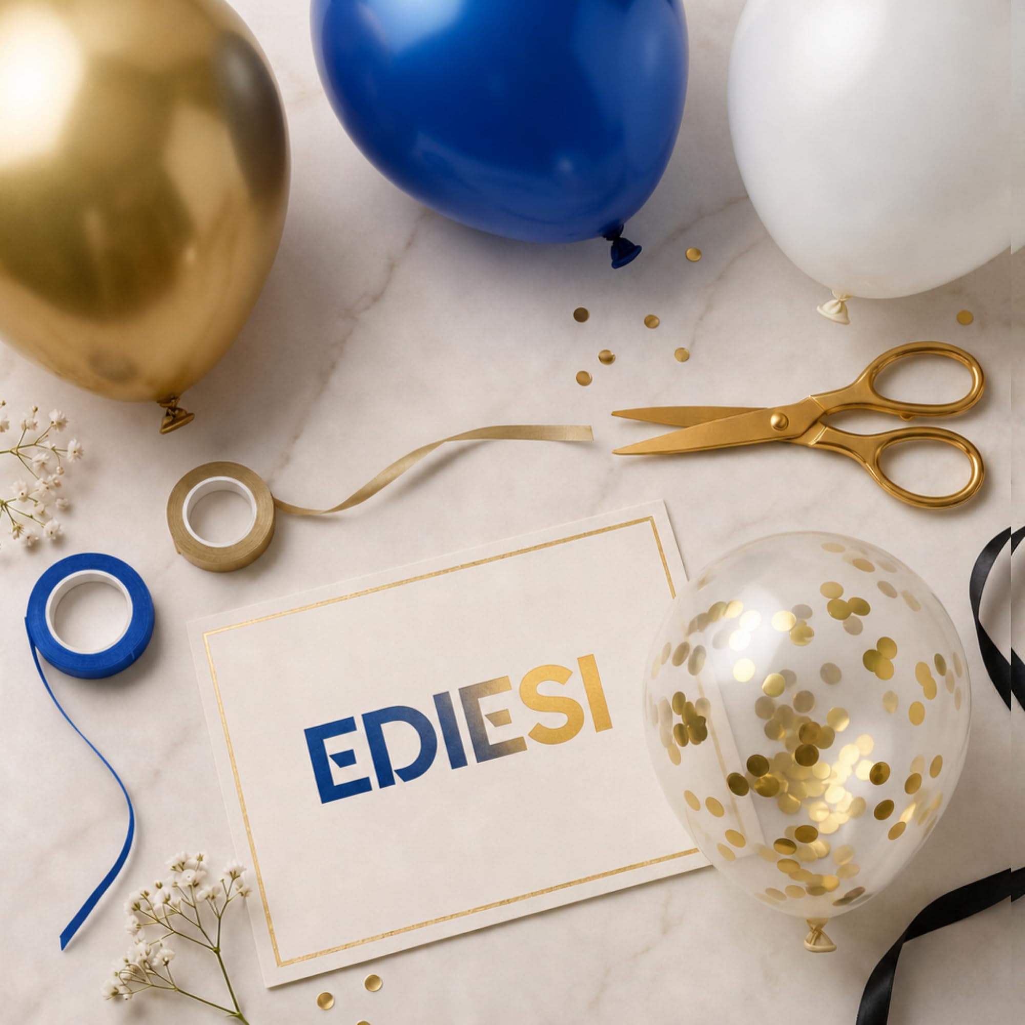 Ediesi palloncini blu e oro 30 cm 52 pezzi compleanno