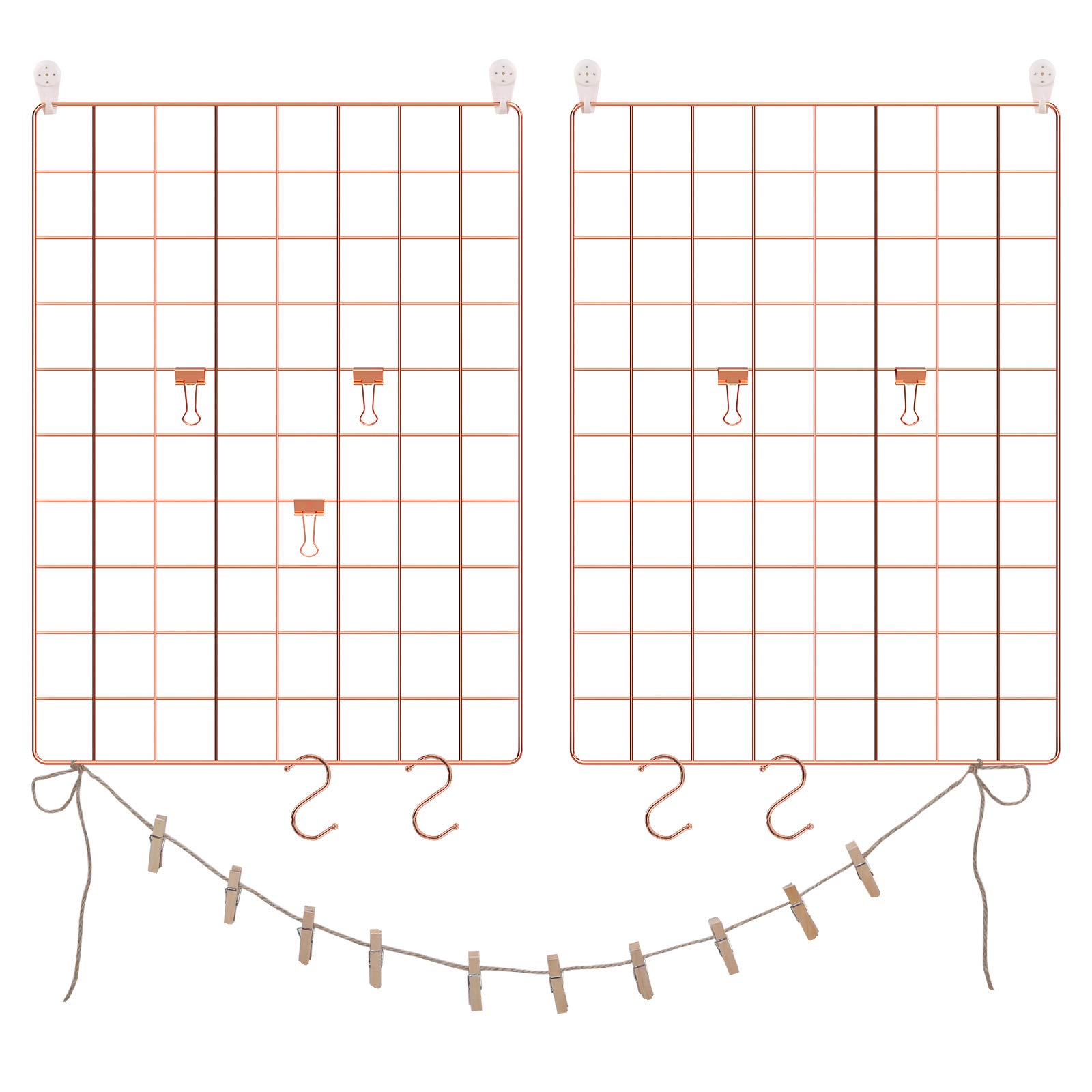 Songmics LPP01DR griglia parete rosa oro set 2 pezzi