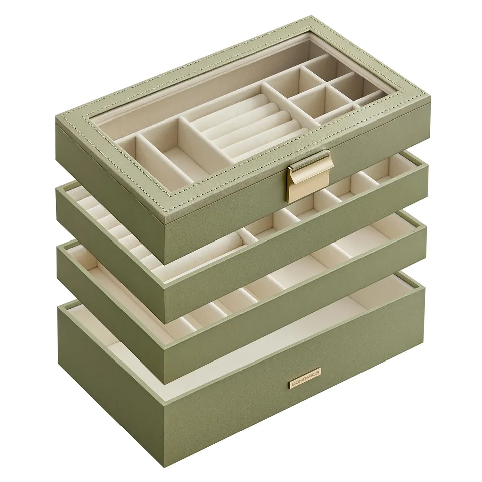 Songmics Gisella JBC164C02 portagioie 4 ripiani verde
