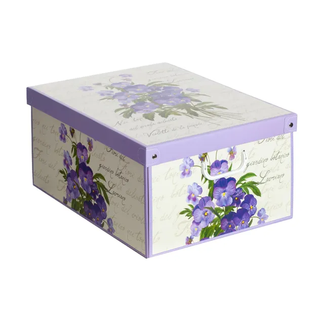 Lavatelli Scatola Armadio Grande Cartone Violetta 50x39x24