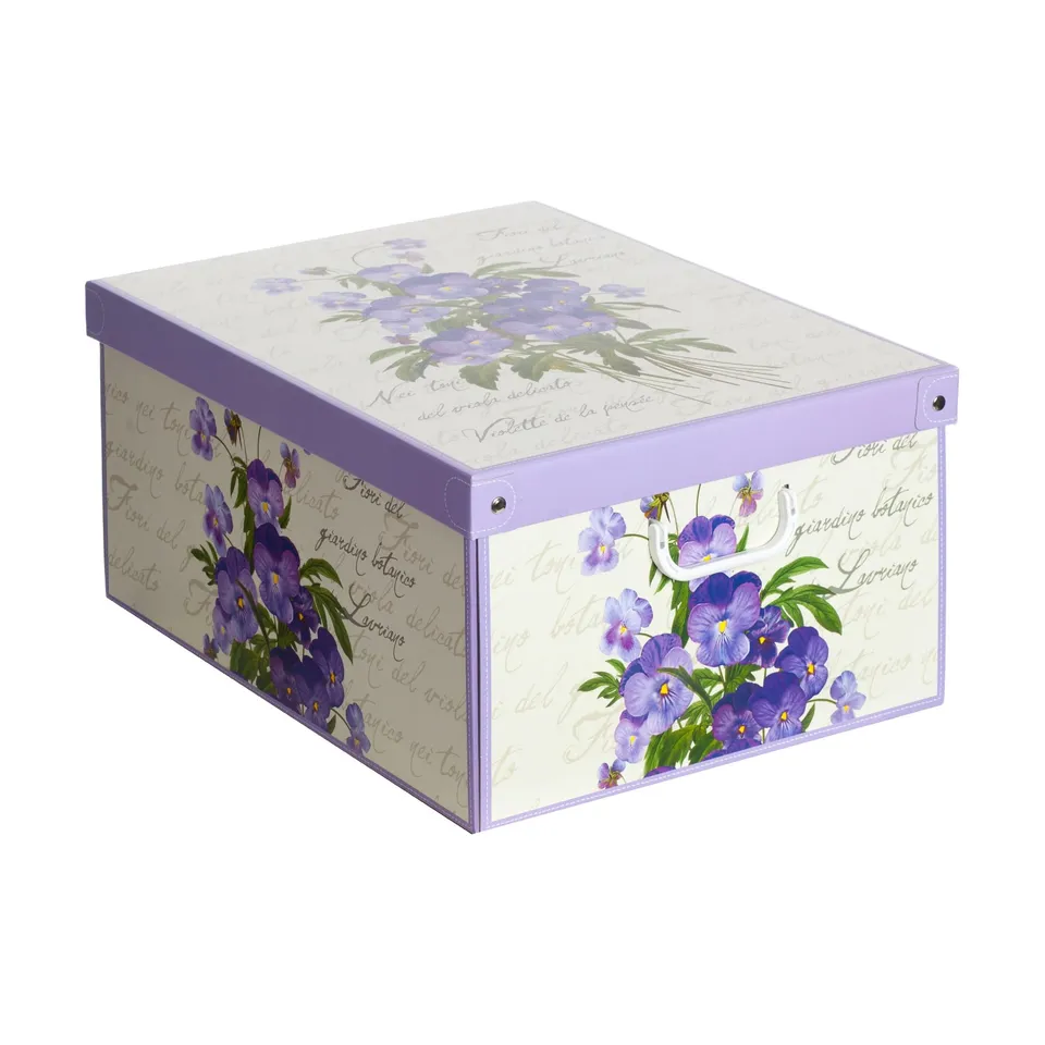 Lavatelli Scatola Armadio Grande Cartone Violetta 50x39x24