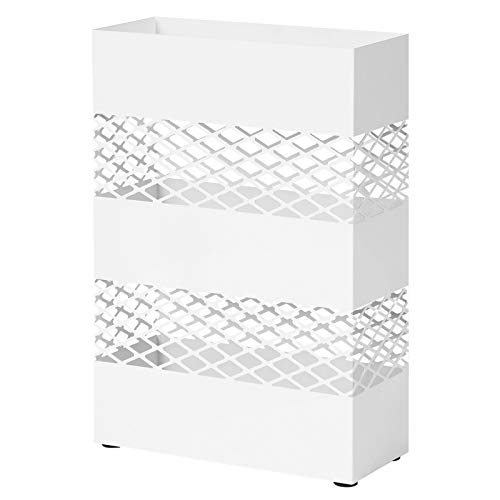 Songmics portaombrelli metallo bianco 28x12x41 cm 10 ombrelli