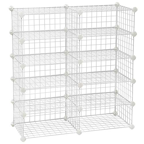 Songmics LPI25W scarpiera modulare bianca a cubi 83x31x88 cm