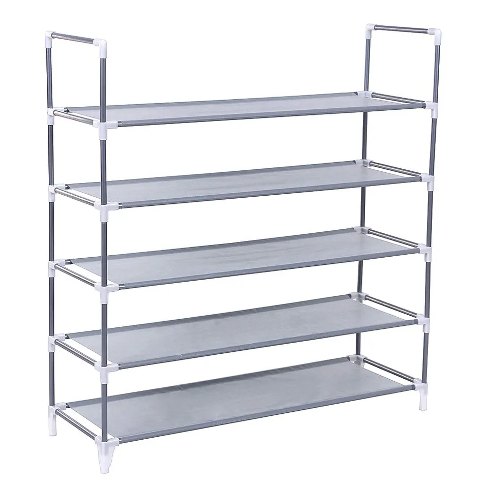 Songmics LSR05G scarpiera 5 ripiani grigia 25 paia 88x28x91
