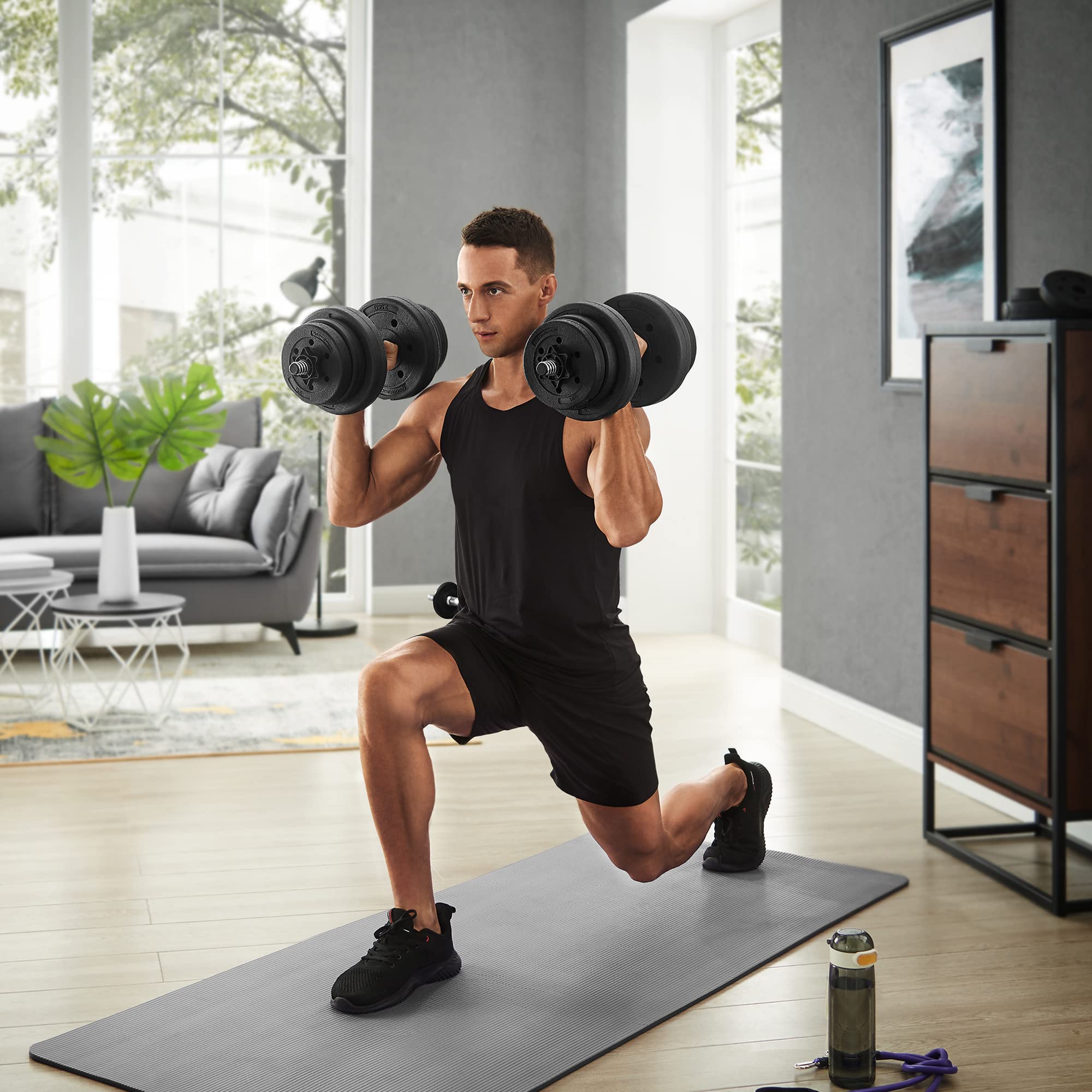 Songmics set manubri regolabili 20 kg