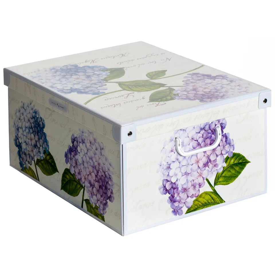 Lavatelli scatola portabiancheria ortensie 50x39x24 cm