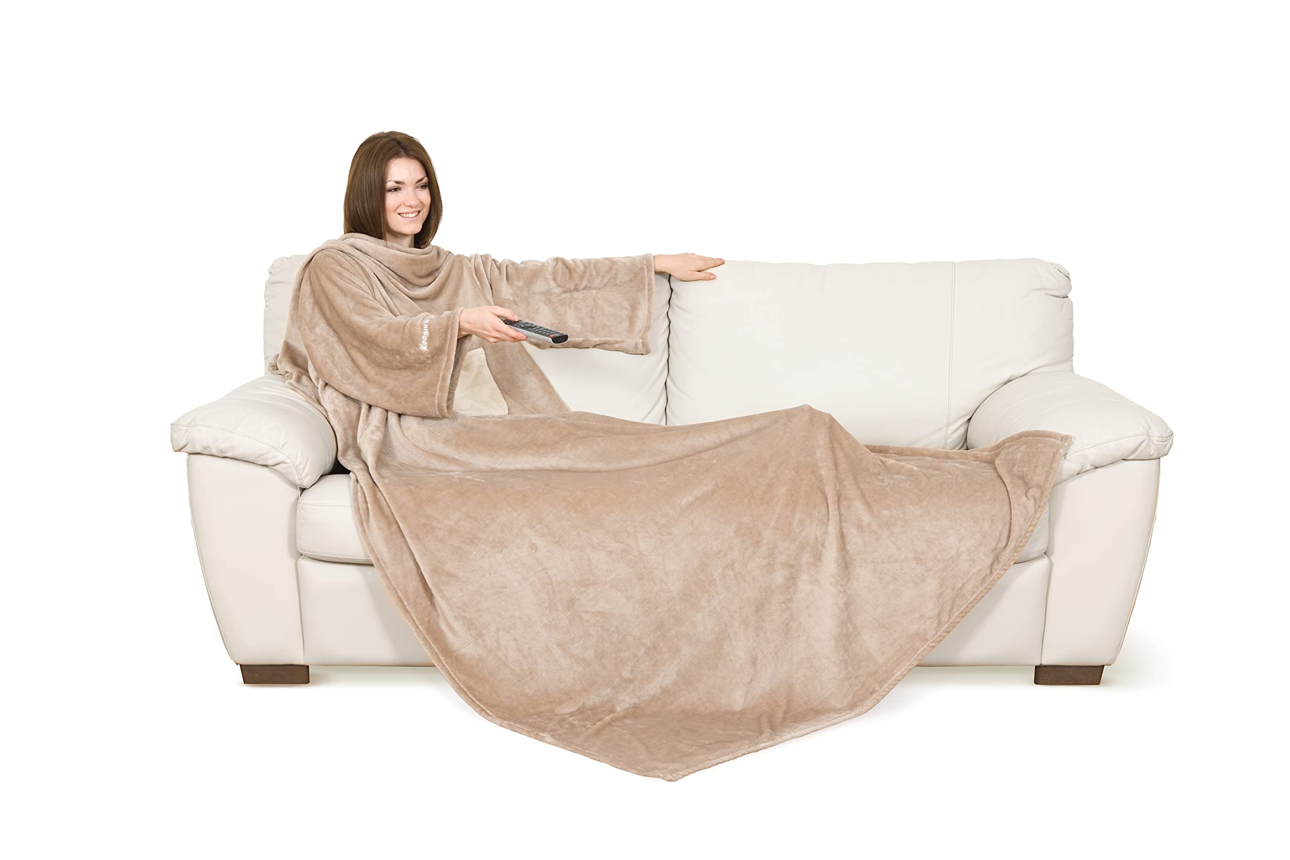 Kanguru coperta con maniche beige 210x140 cm pile