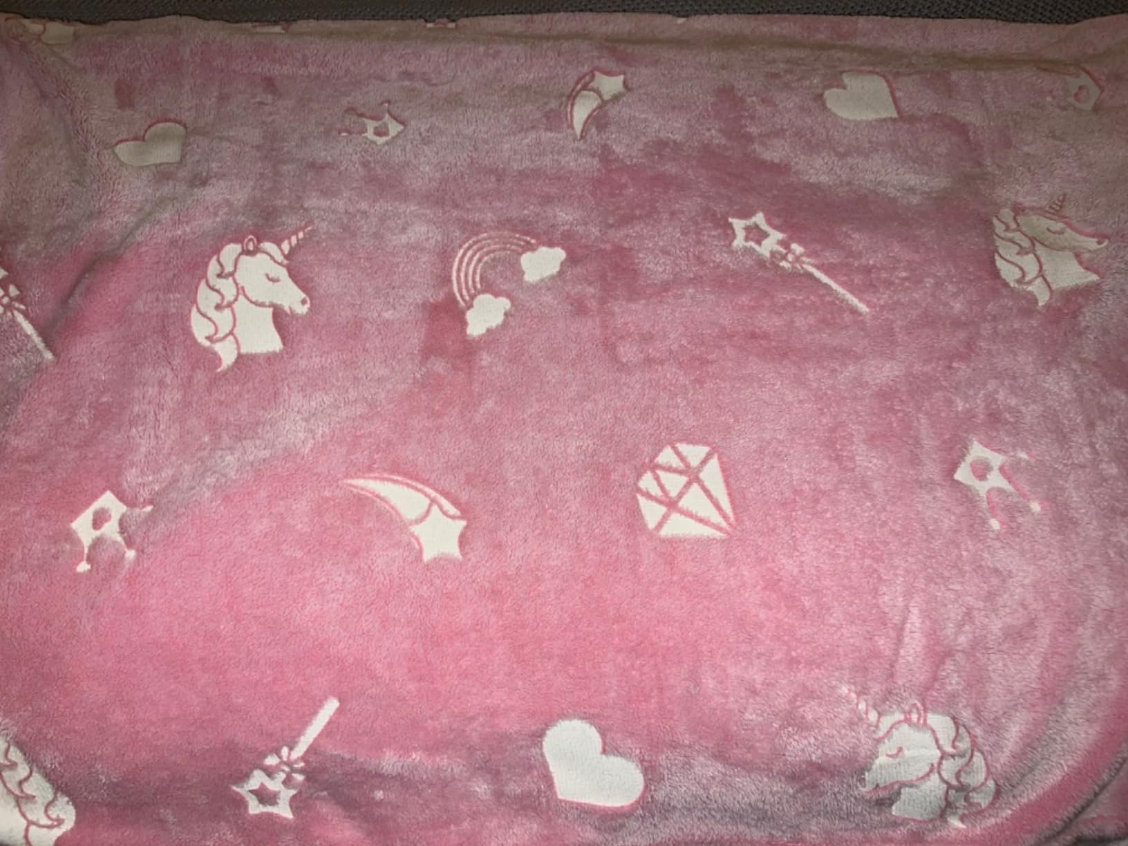 Lavatelli Kanguru Glow plaid pile 130x150 cm rosa unicorno fluo