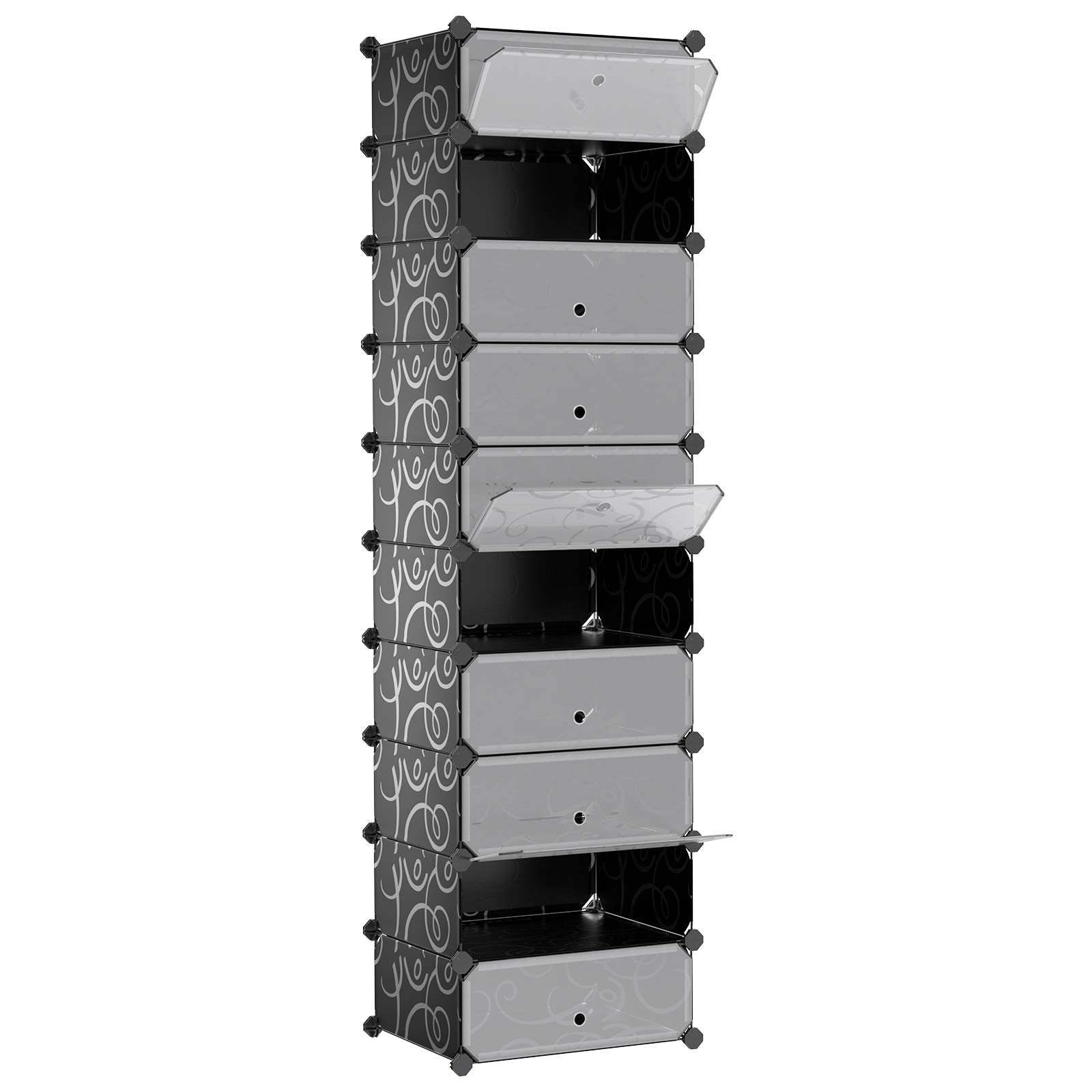 Songmics LPC10W scarpiera 10 scomparti bianca 43x31 singola