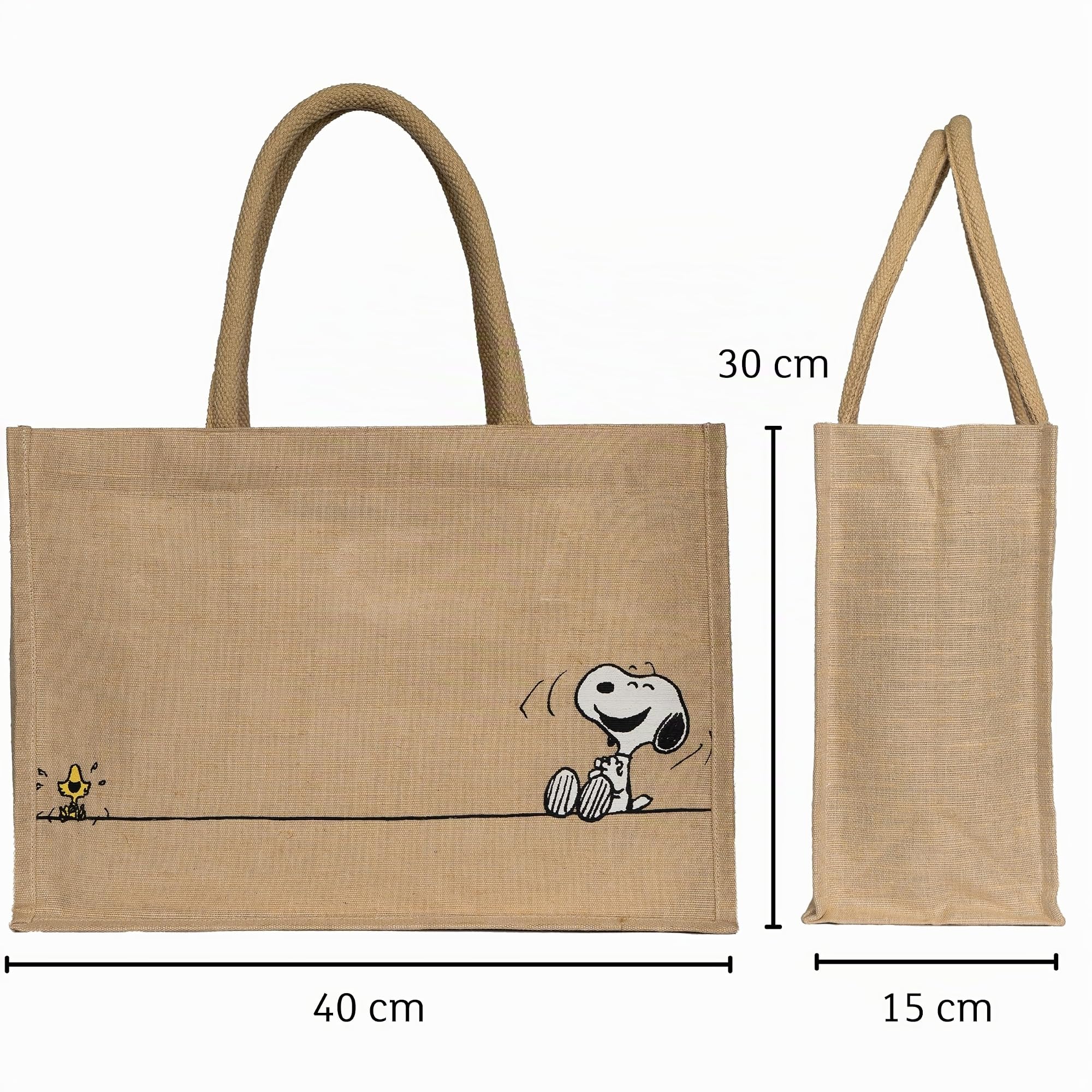 Lavatelli Kanguru Snoopy Shopper Cotone Juta con Tasca