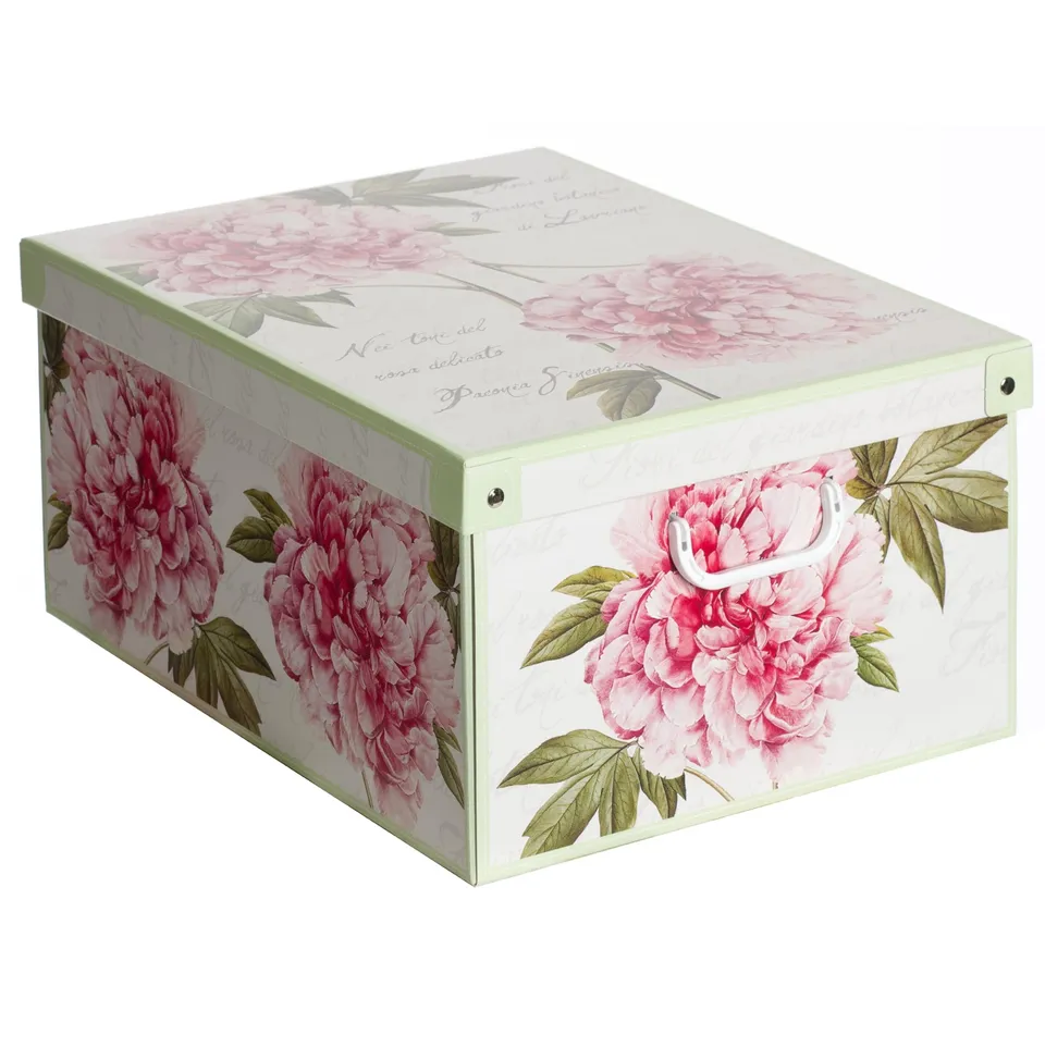 Lavatelli scatola armadio peonie grande 50x39x24 cartone