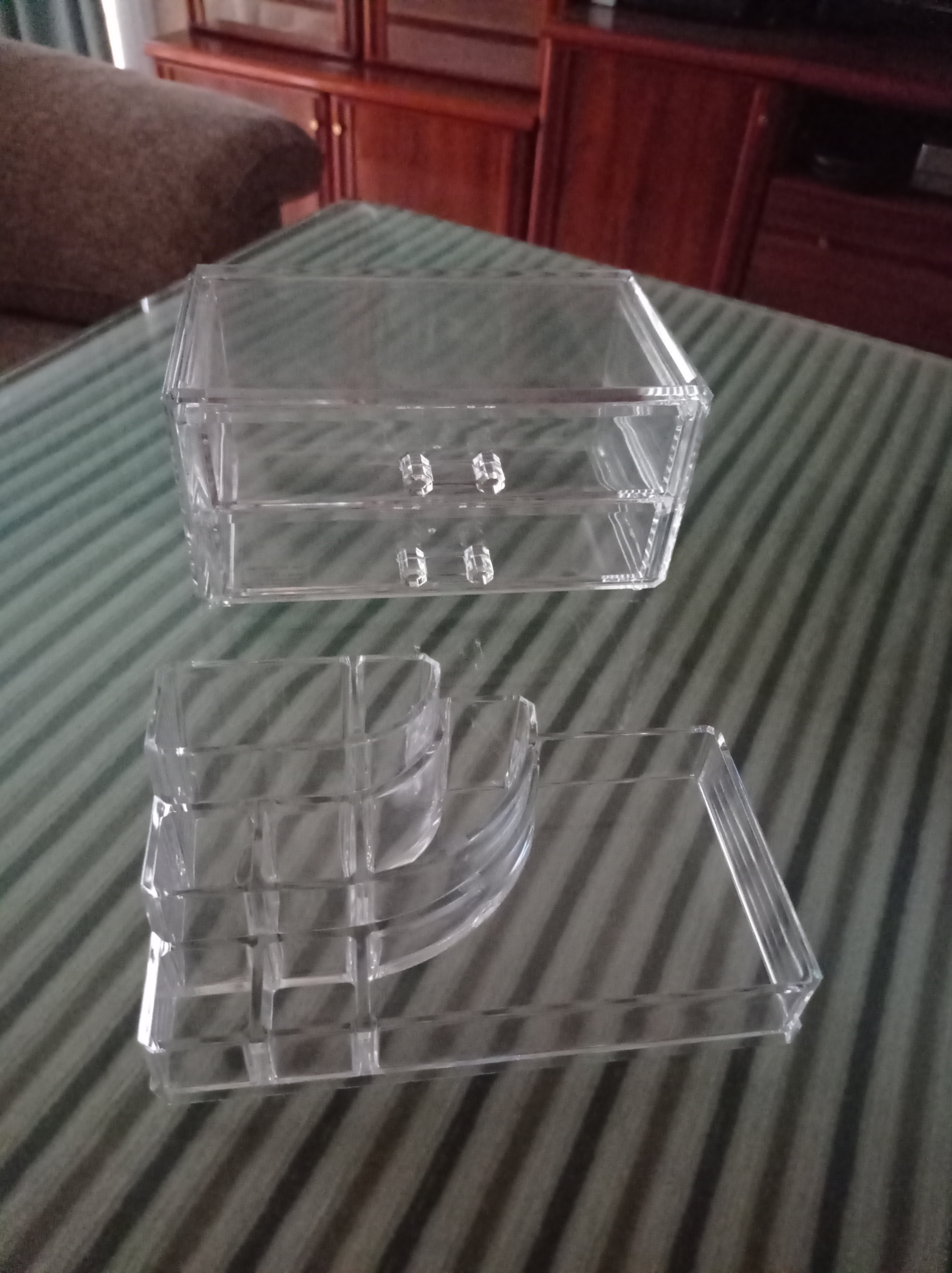 Domopak Living porta trucchi organizer trasparente 18,8x11,5cm