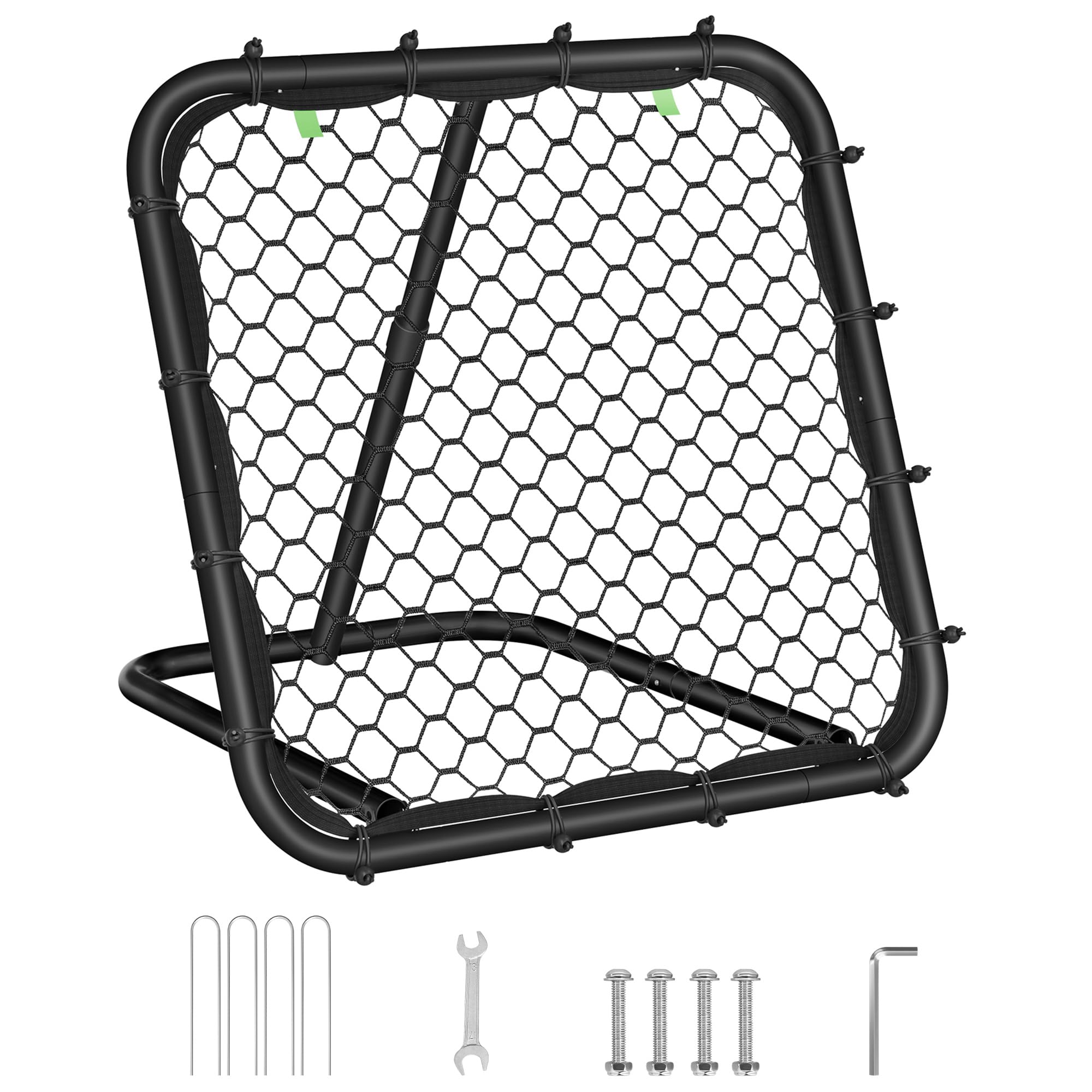 Songmics SZQ084B01 porta calcio portatile nero pieghevole