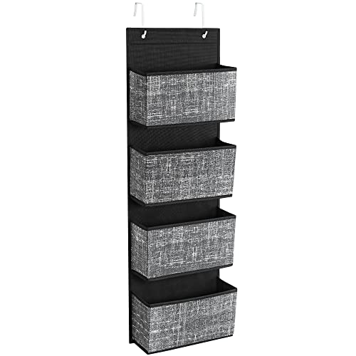 Songmics RDH004B11 Organizer Appeso 4 Ripiani Nero 100 cm