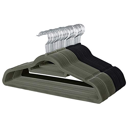 SONGMICS CRF40MA grucce velluto 40 pezzi nero grigio antiscivolo