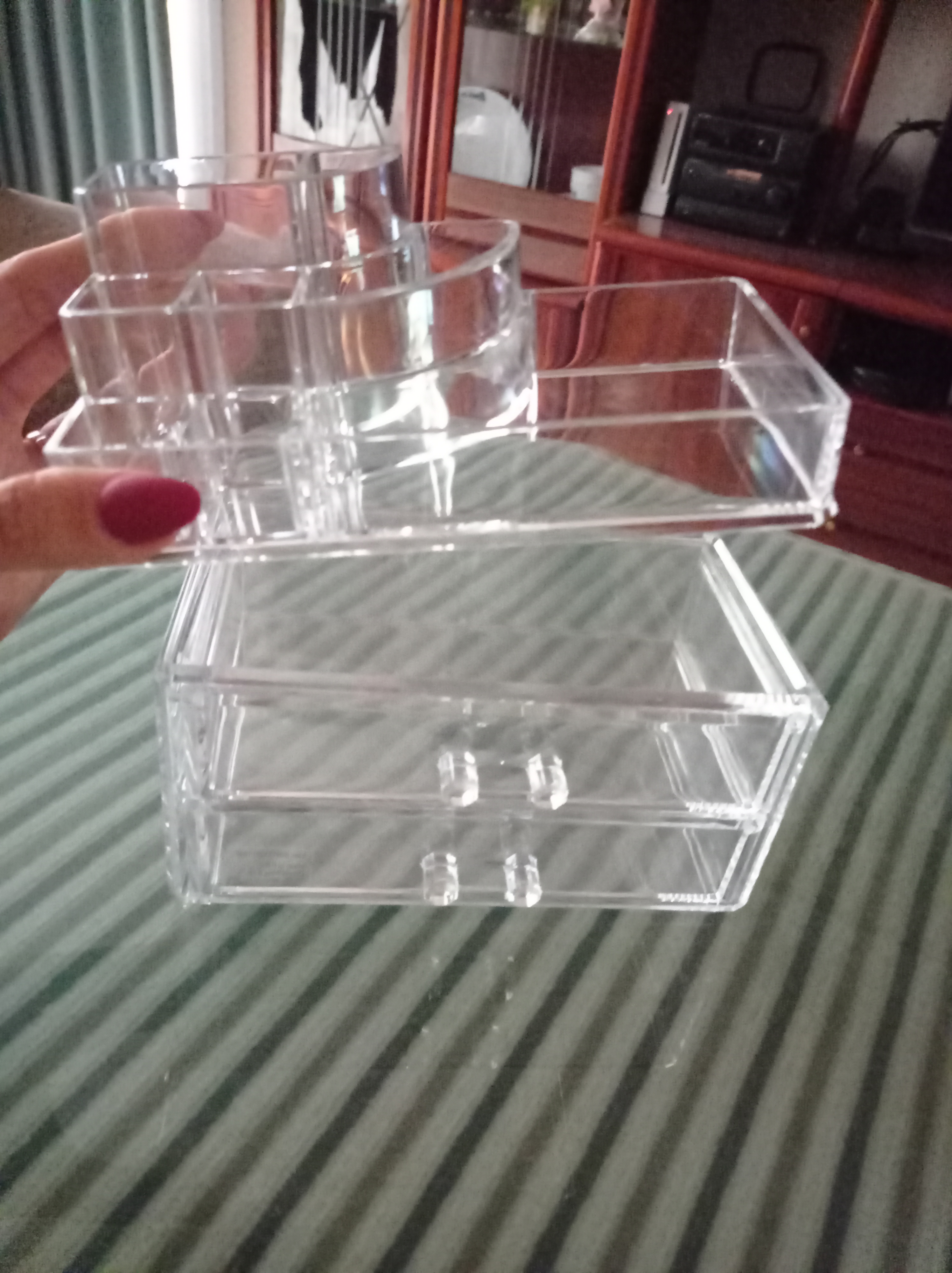 Domopak Living porta trucchi organizer trasparente 18,8x11,5cm