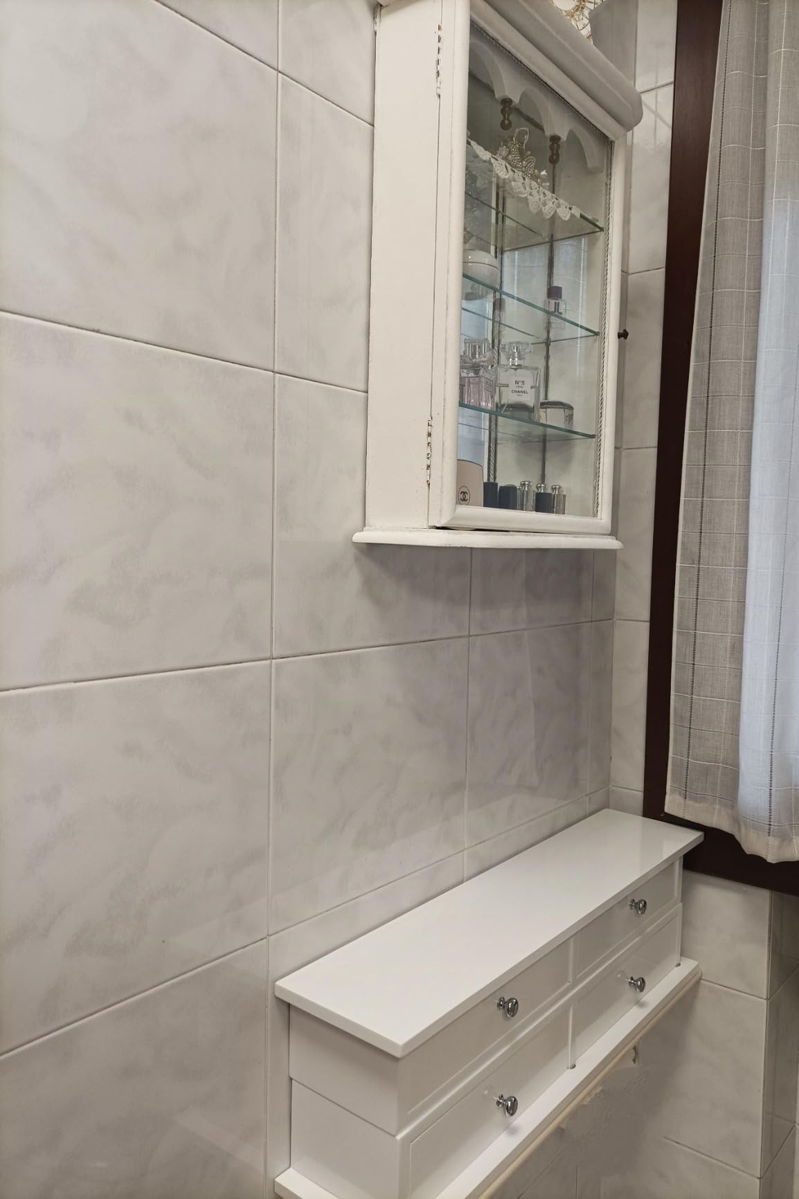 Songmics LWS65WT mensola muro 2 cassetti