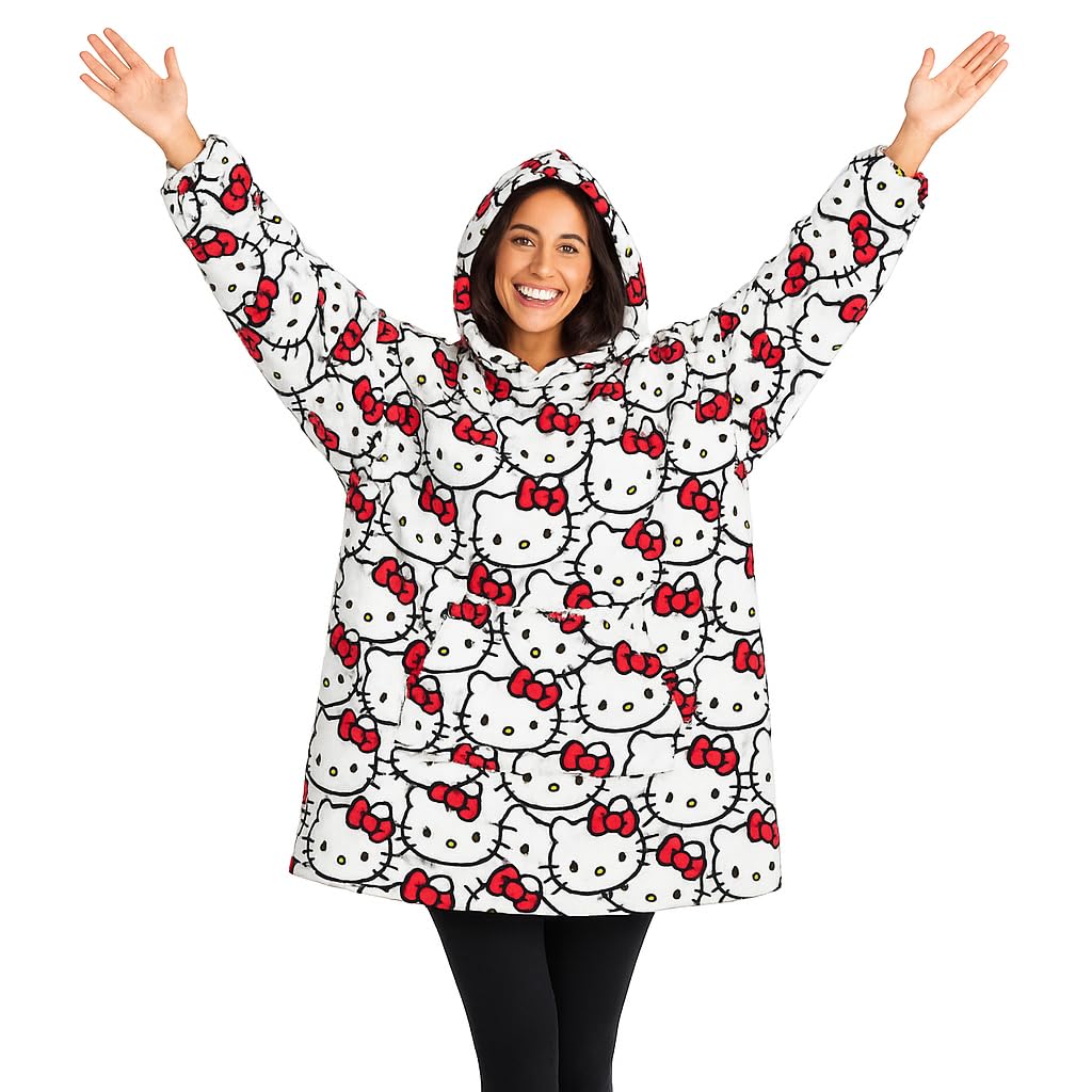 Kanguru felpa coperta Hello Kitty pile 85x75 cm oversize