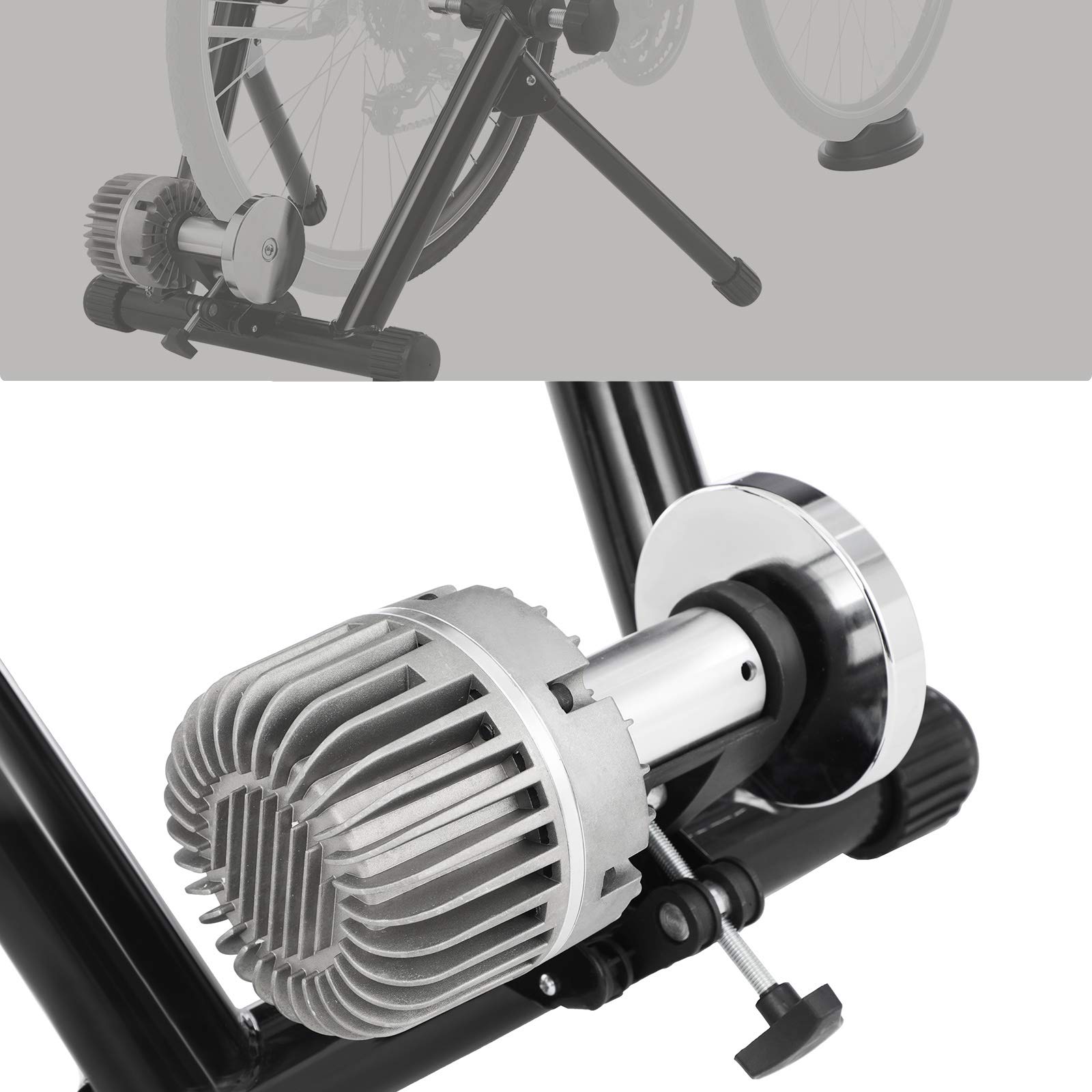 Songmics SBT02B Rulli Bici Trainer Fluido Nero Silenzioso