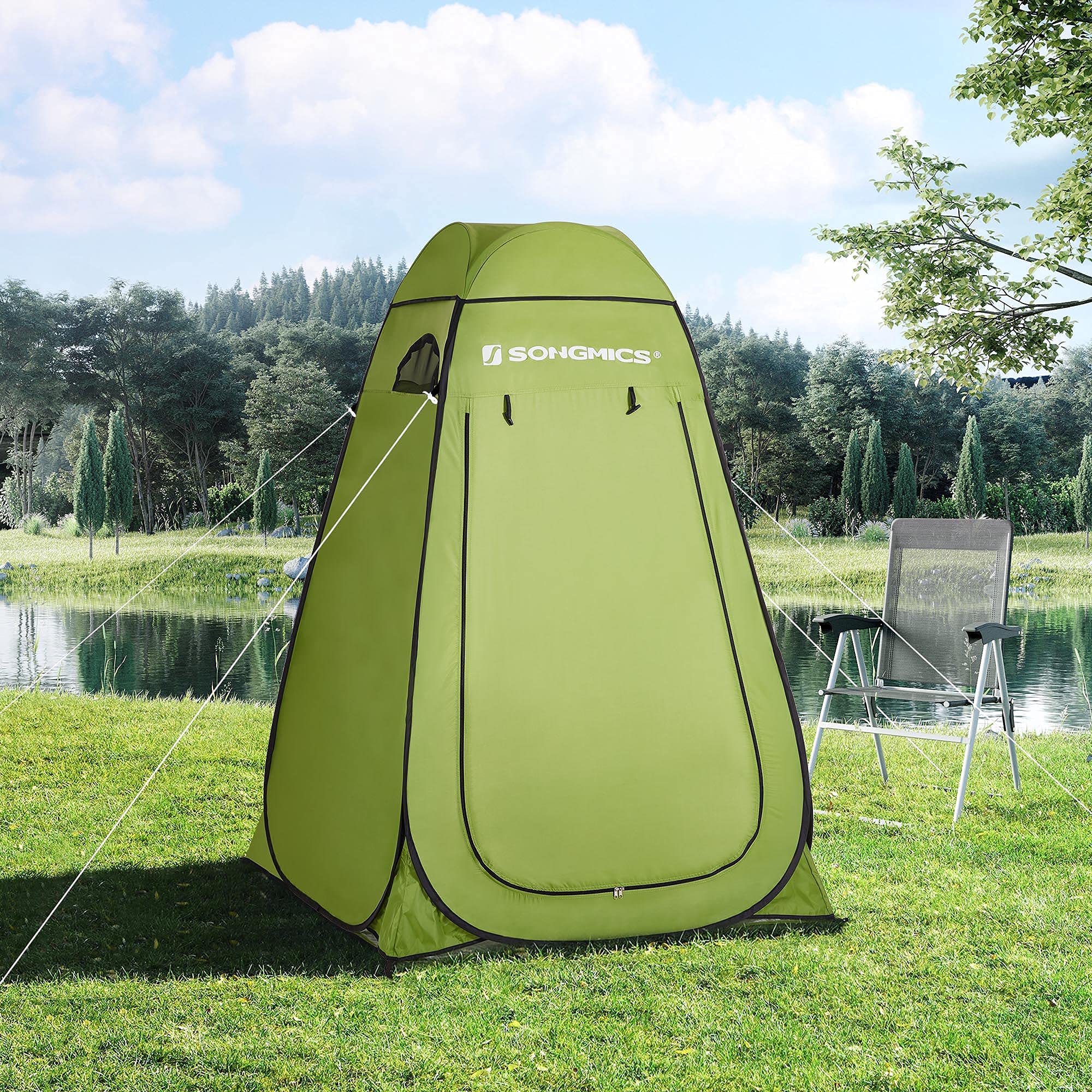 Songmics GPT001C01 tenda doccia campeggio verde 120x120x190 cm