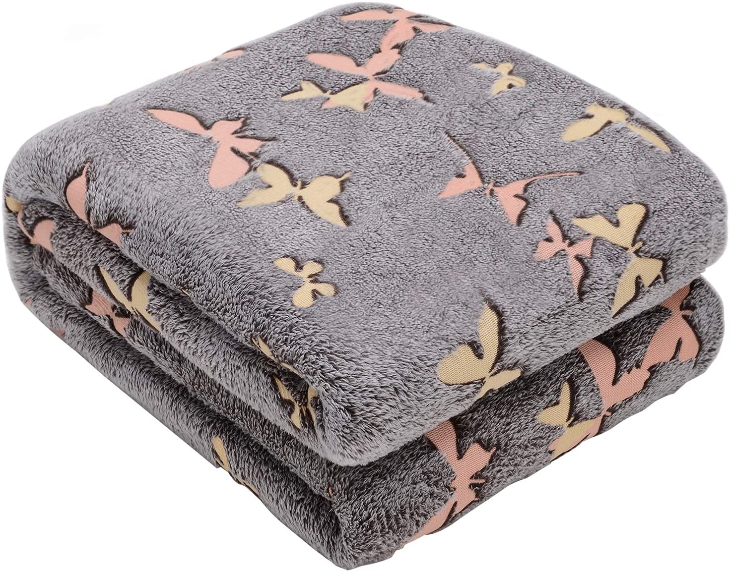 Lavatelli Kanguru Glow plaid pile farfalle 130x150 cm