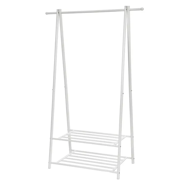 Songmics HSR05W appendiabiti metallo bianco 2 ripiani