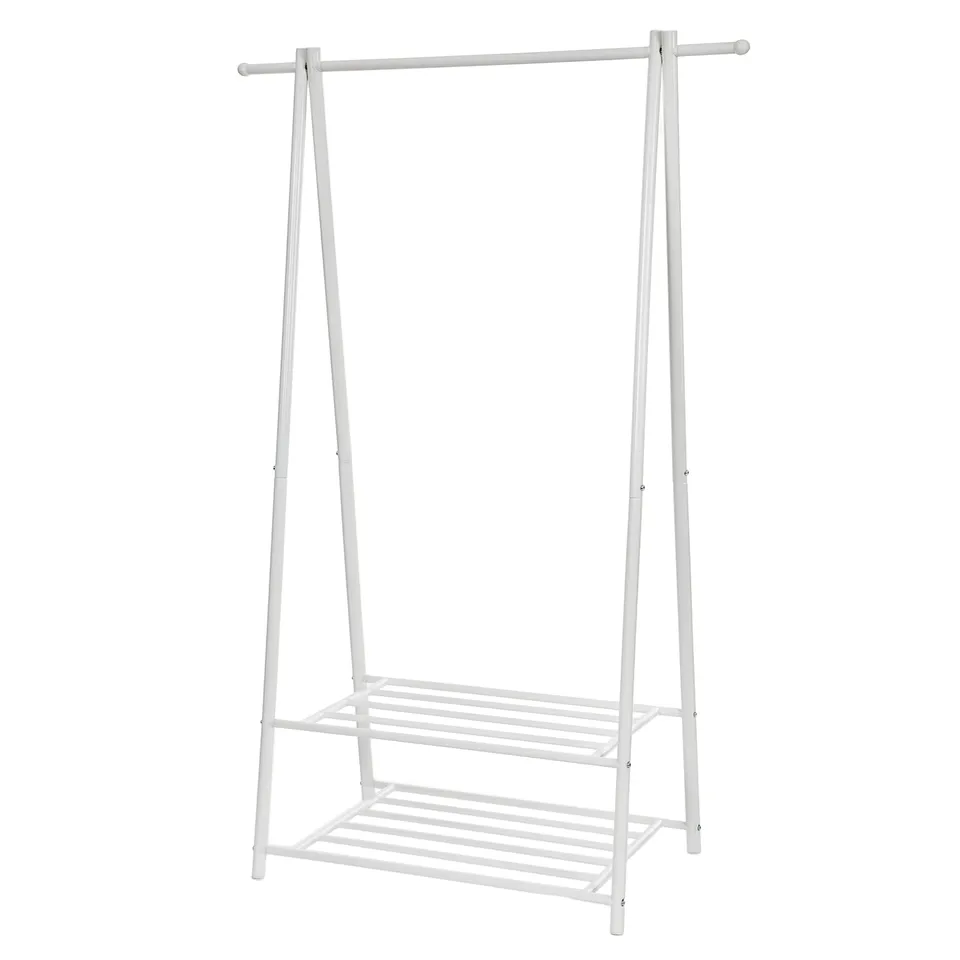 Songmics HSR05W appendiabiti metallo bianco 2 ripiani