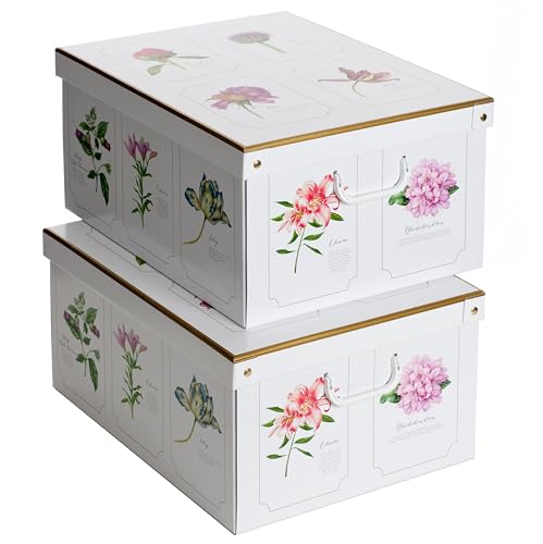 Lavatelli Botanic scatole armadio cartone 49x40x24 cm set 2 pezzi