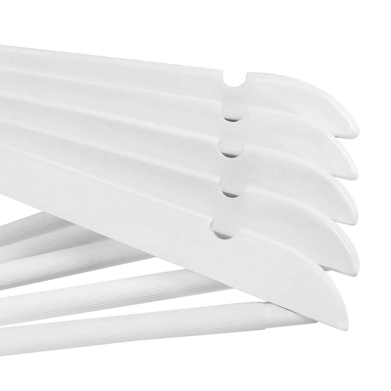 Songmics Grucce Legno Set da 40 Bianche Antiscivolo