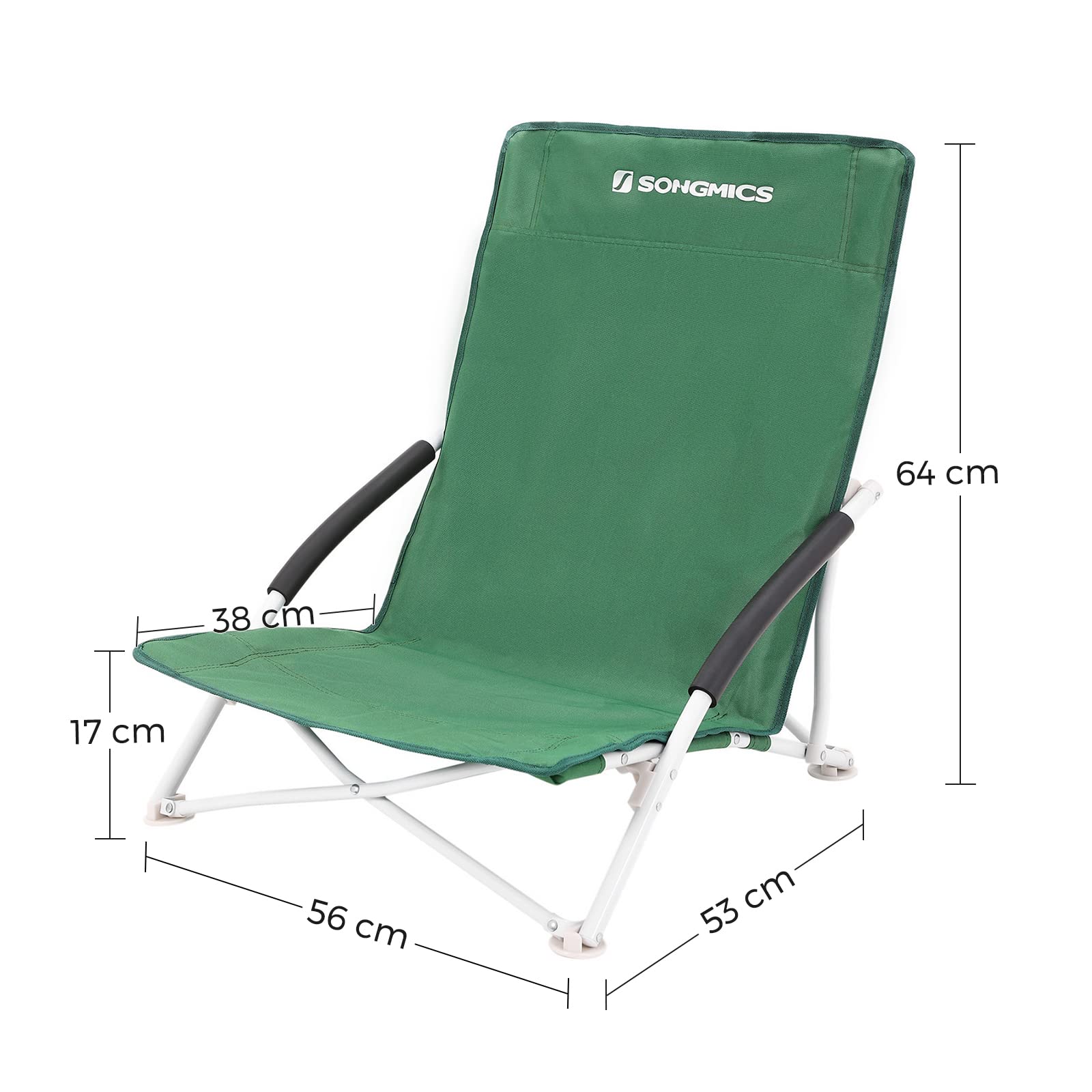 Songmics Sedia Spiaggina Pieghevole con Borsa 150 kg