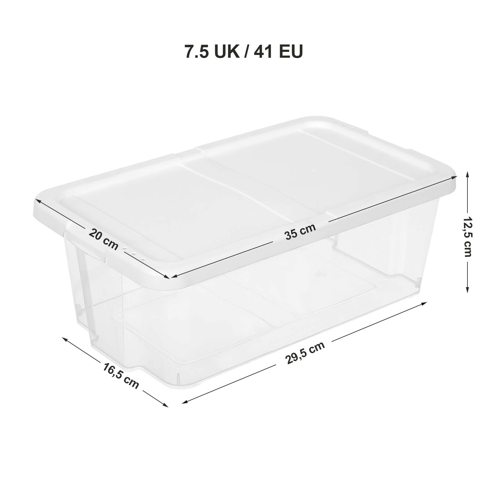 Songmics LSP24WT scatole portascarpe trasparenti set 24 pezzi