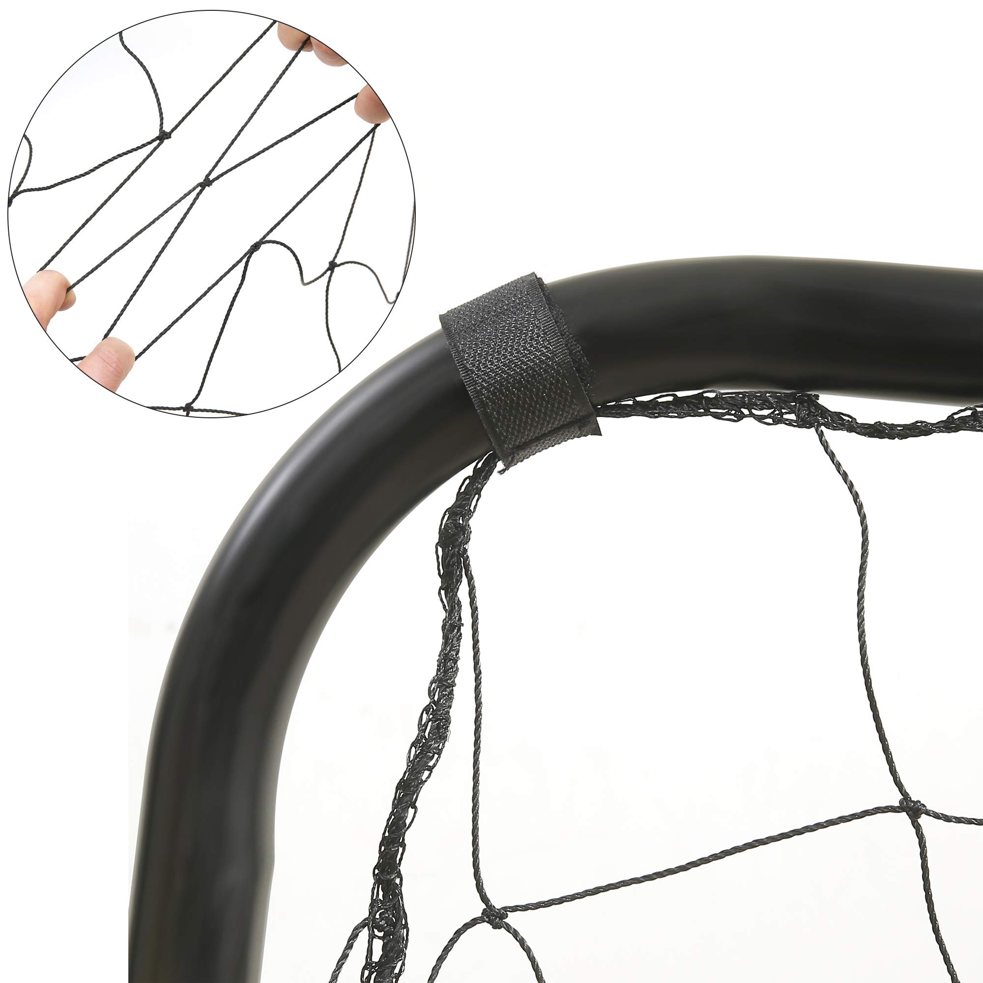 Songmics Porta Calcio 215x150 cm con Telo Bersaglio Acciaio