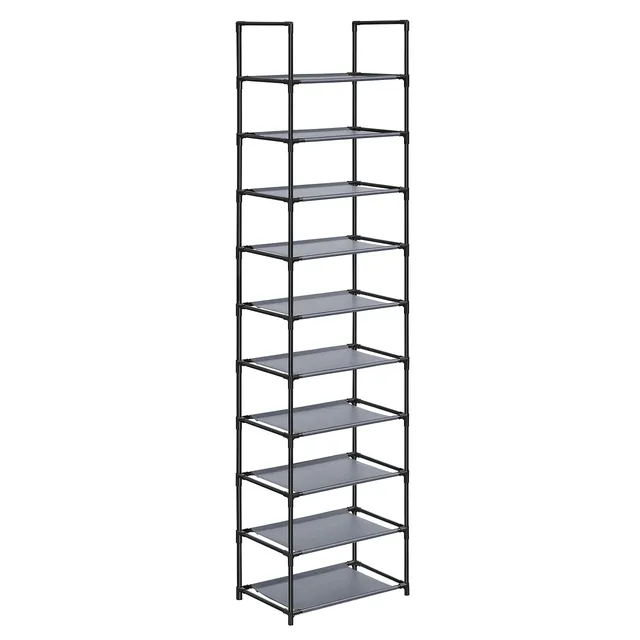 Songmics LSH010G01 scarpiera 10 ripiani grigia 28x45x173