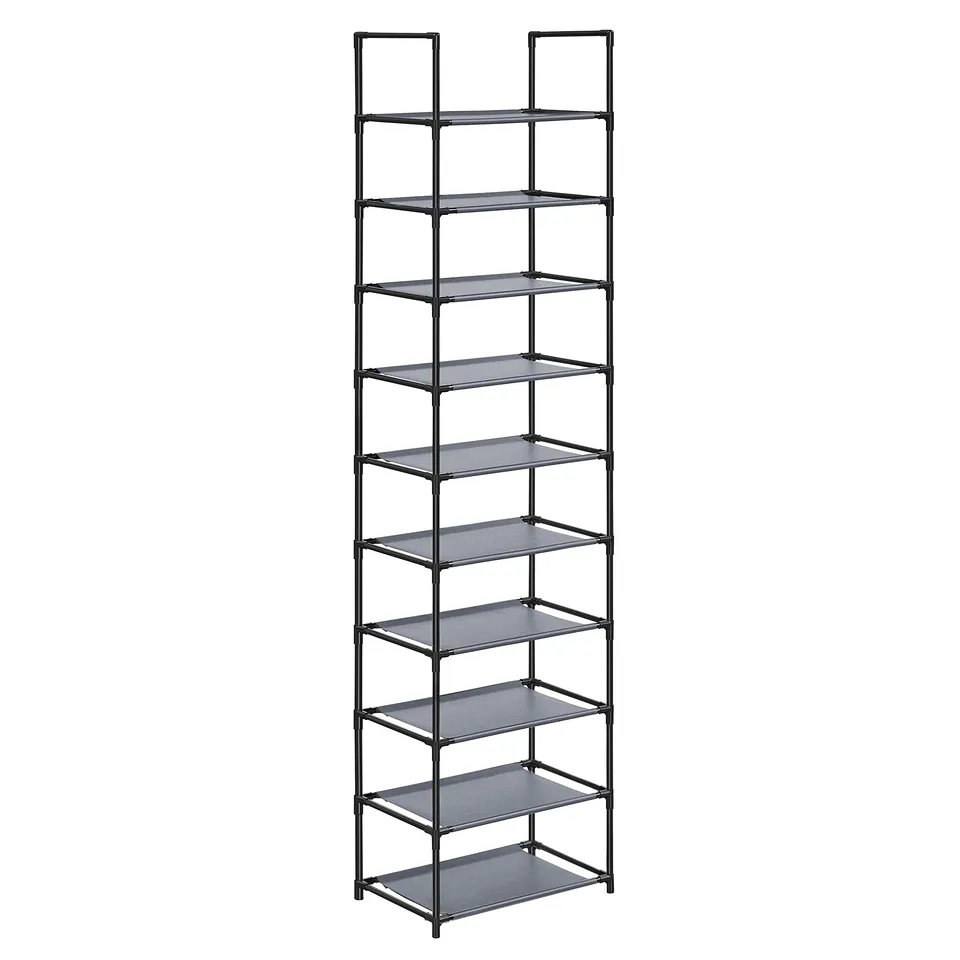 Songmics LSH010G01 scarpiera 10 ripiani grigia 28x45x173