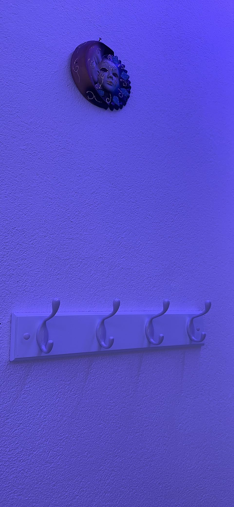 Songmics LHR23WT appendiabiti parete 4 ganci doppi bianco 40 cm