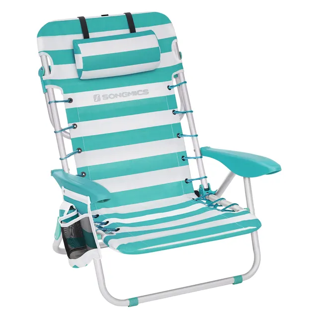 Songmics GCB62JW sedia spiaggia pieghevole verde 150 kg