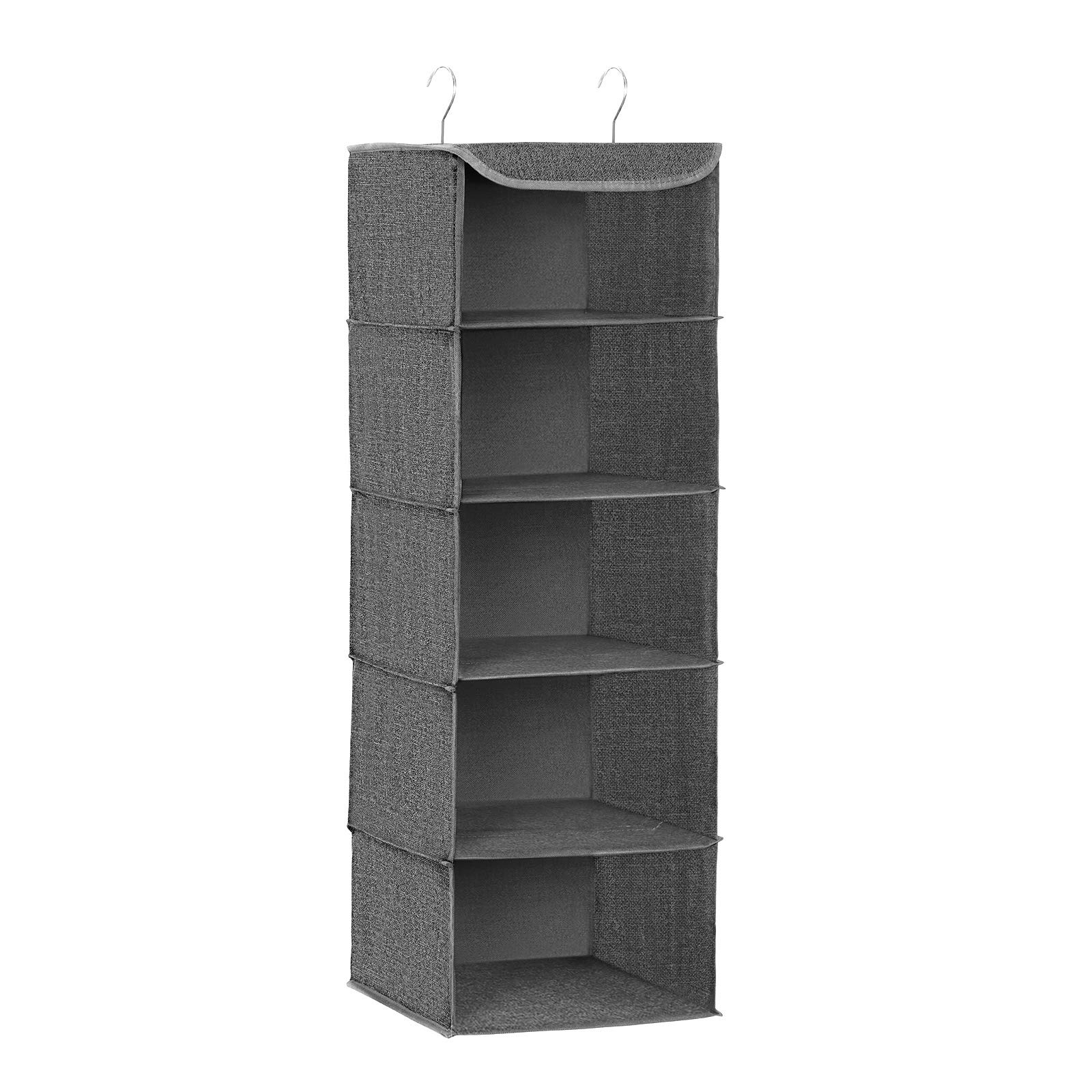 Songmics organizer armadio appeso 5 ripiani beige 2 pezzi