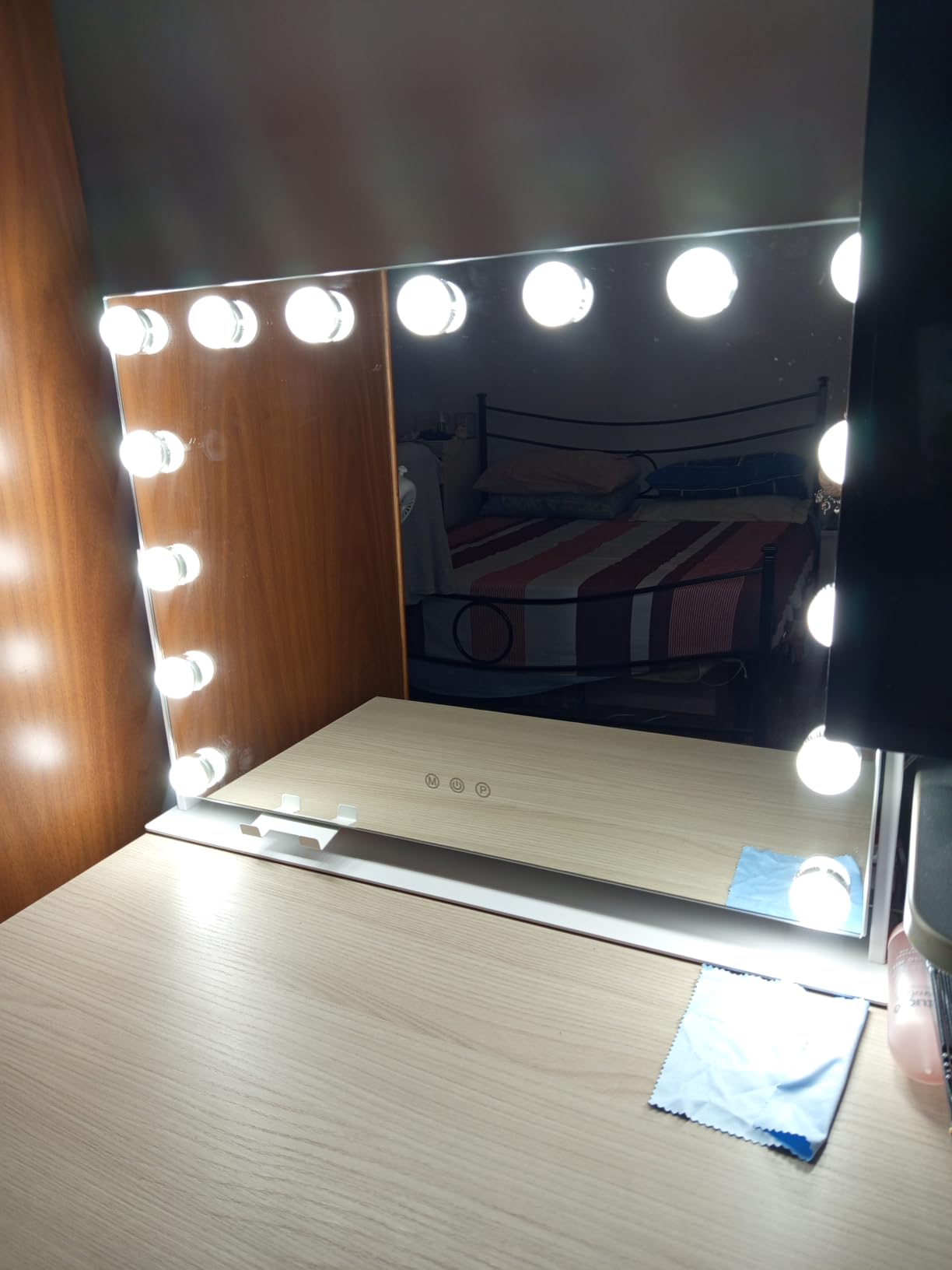 Songmics LWM001W02 specchio trucco con luci 43x58 cm bianco