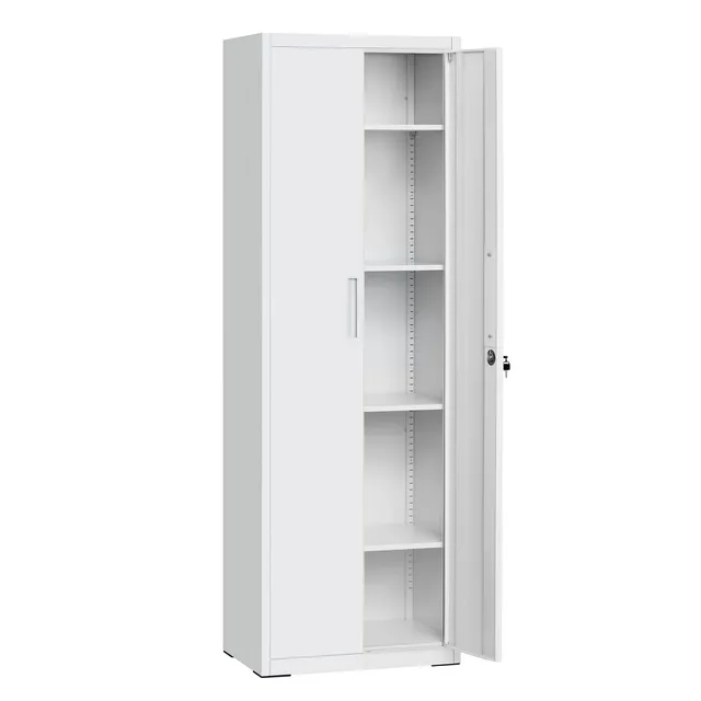Songmics OMC014G01 armadio metallo 5 ripiani grigio 60x40x180